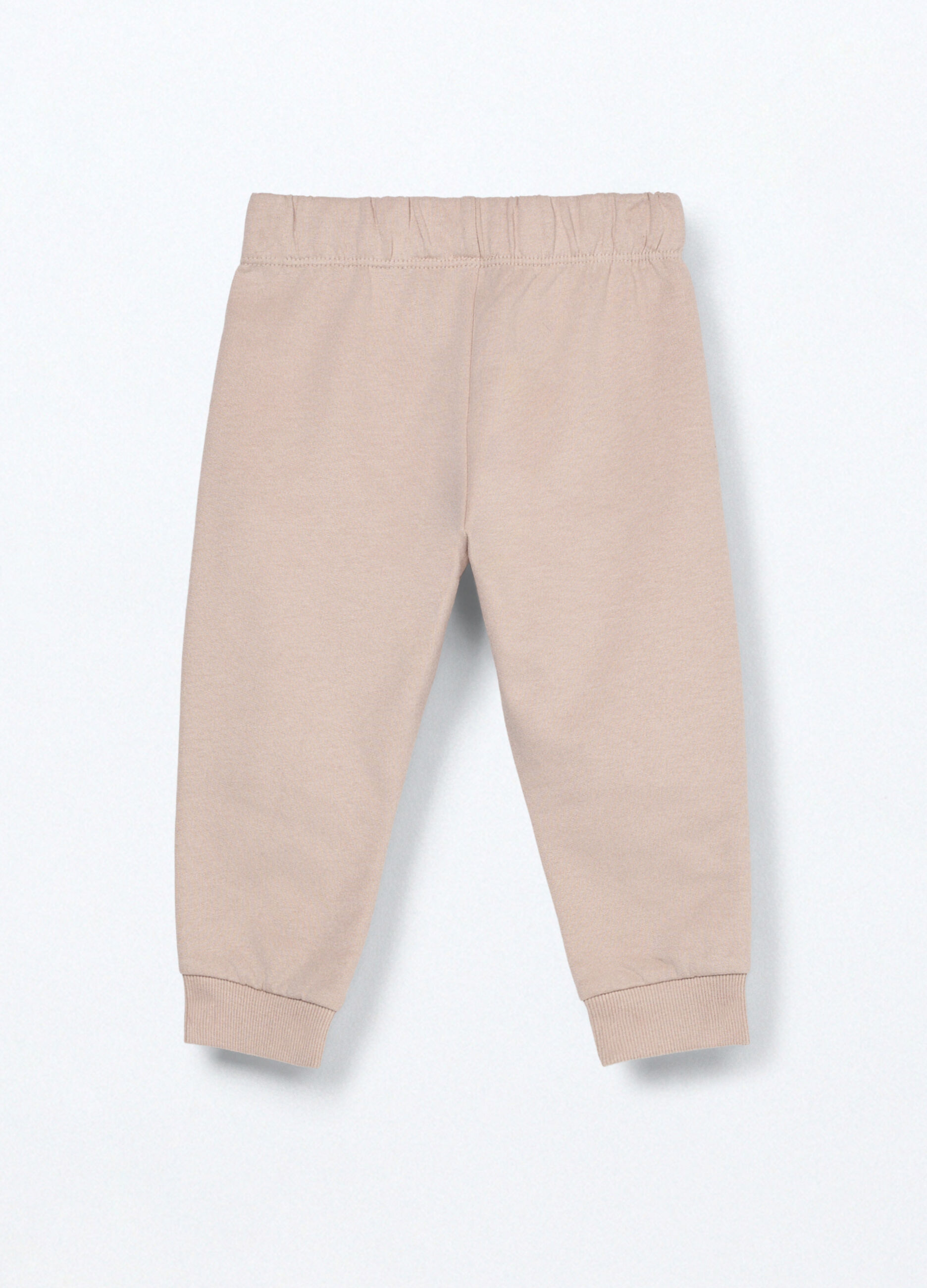 Jogger in puro cotone fleece neonato_1