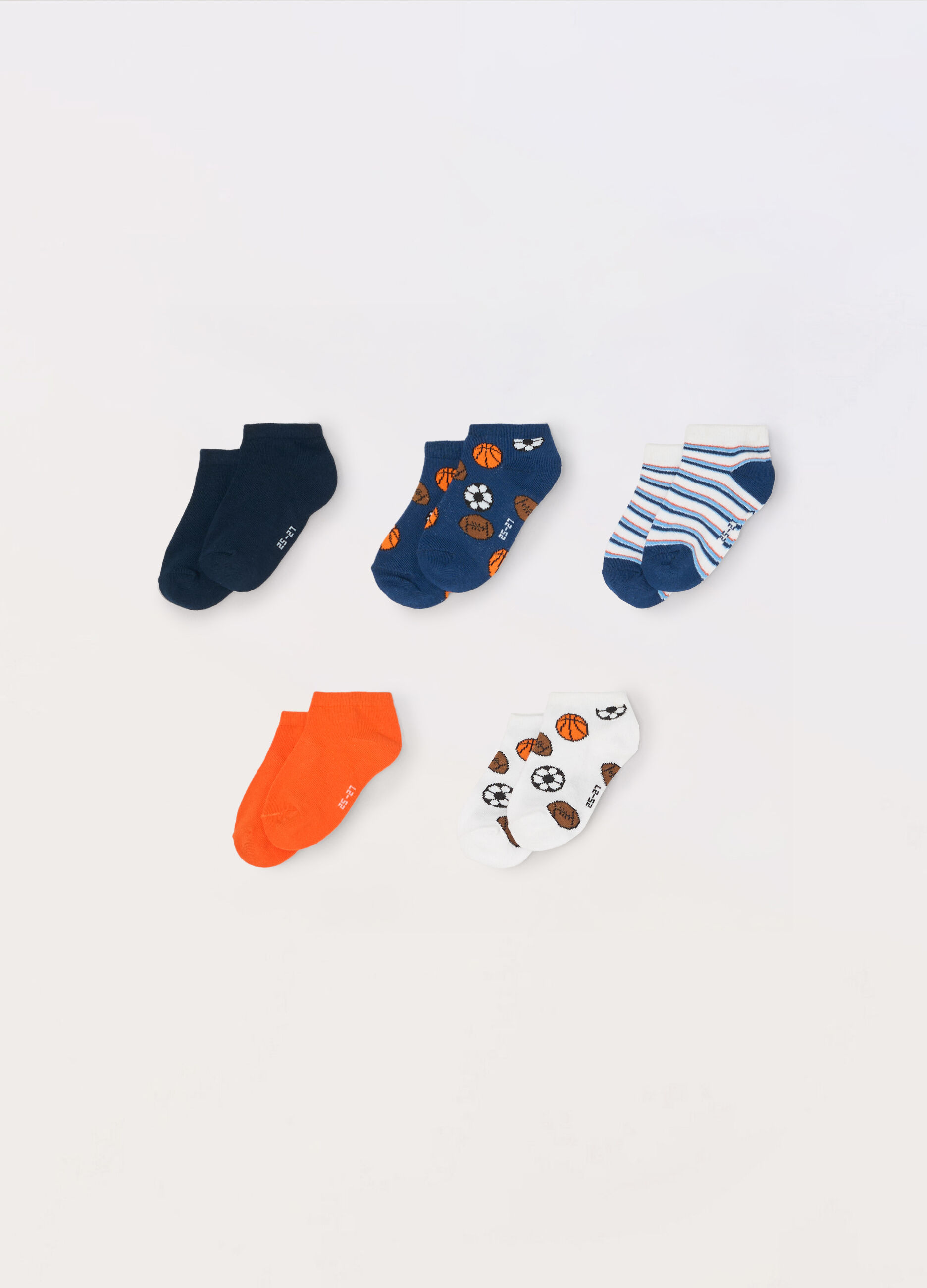 Pack 5 calzini corti misto cotone _0