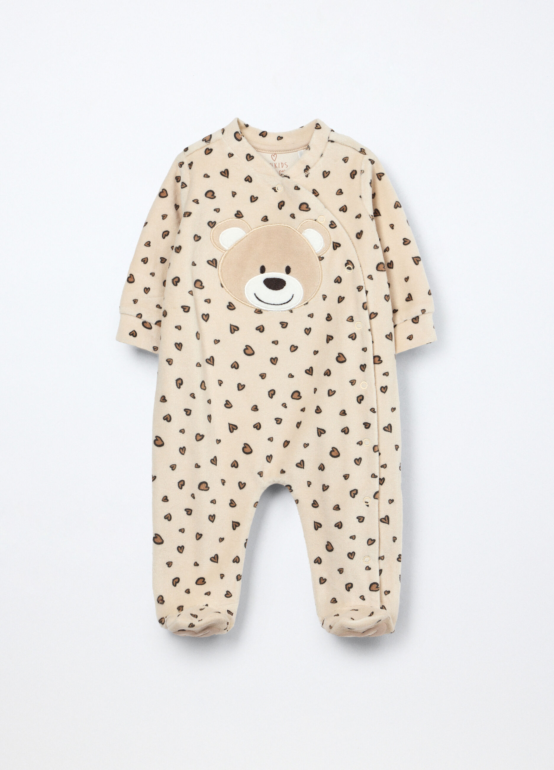 Pigiama velour misto cotone neonata_0