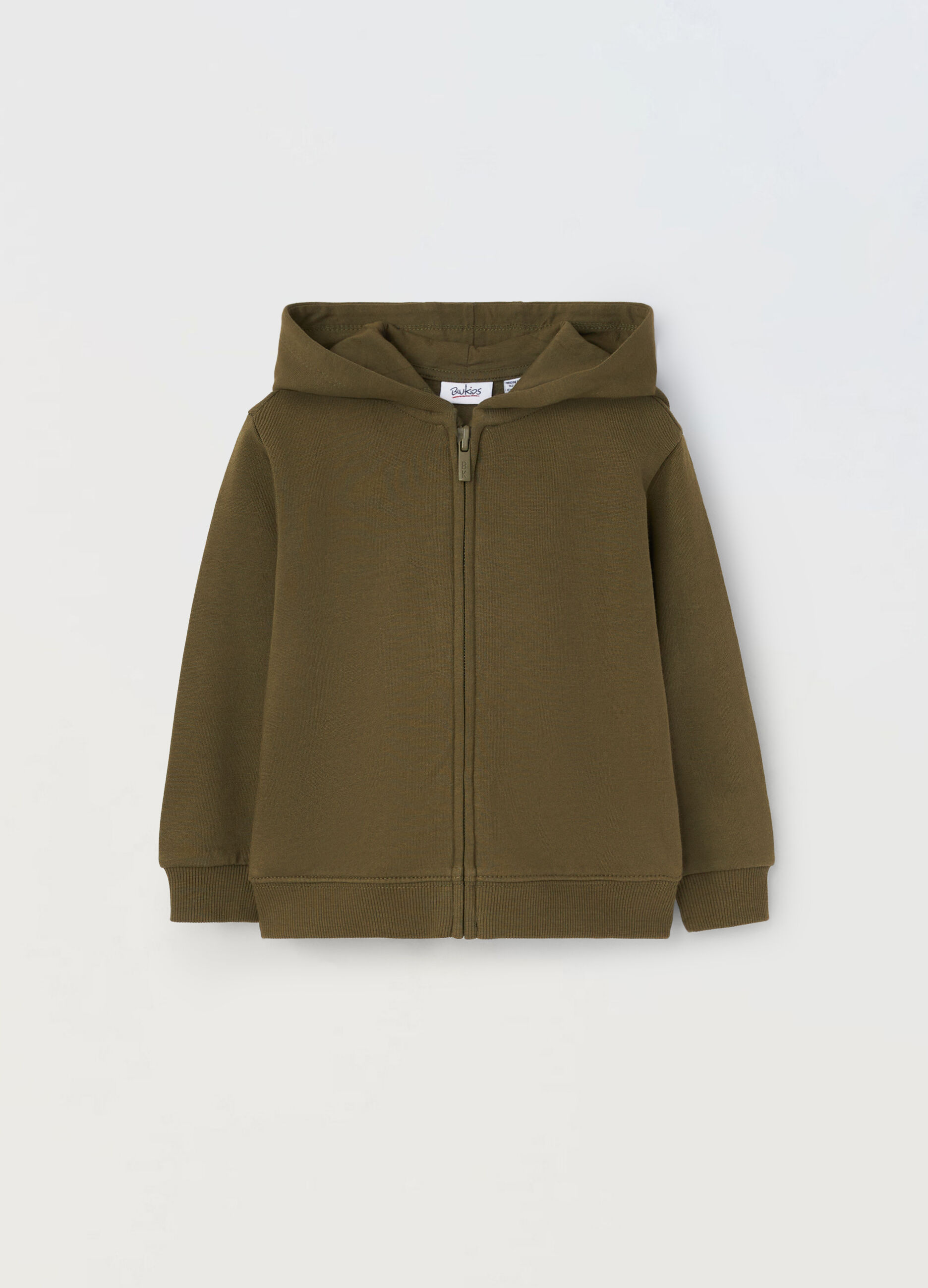 Felpa in puro cotone con cappuccio neonato_0