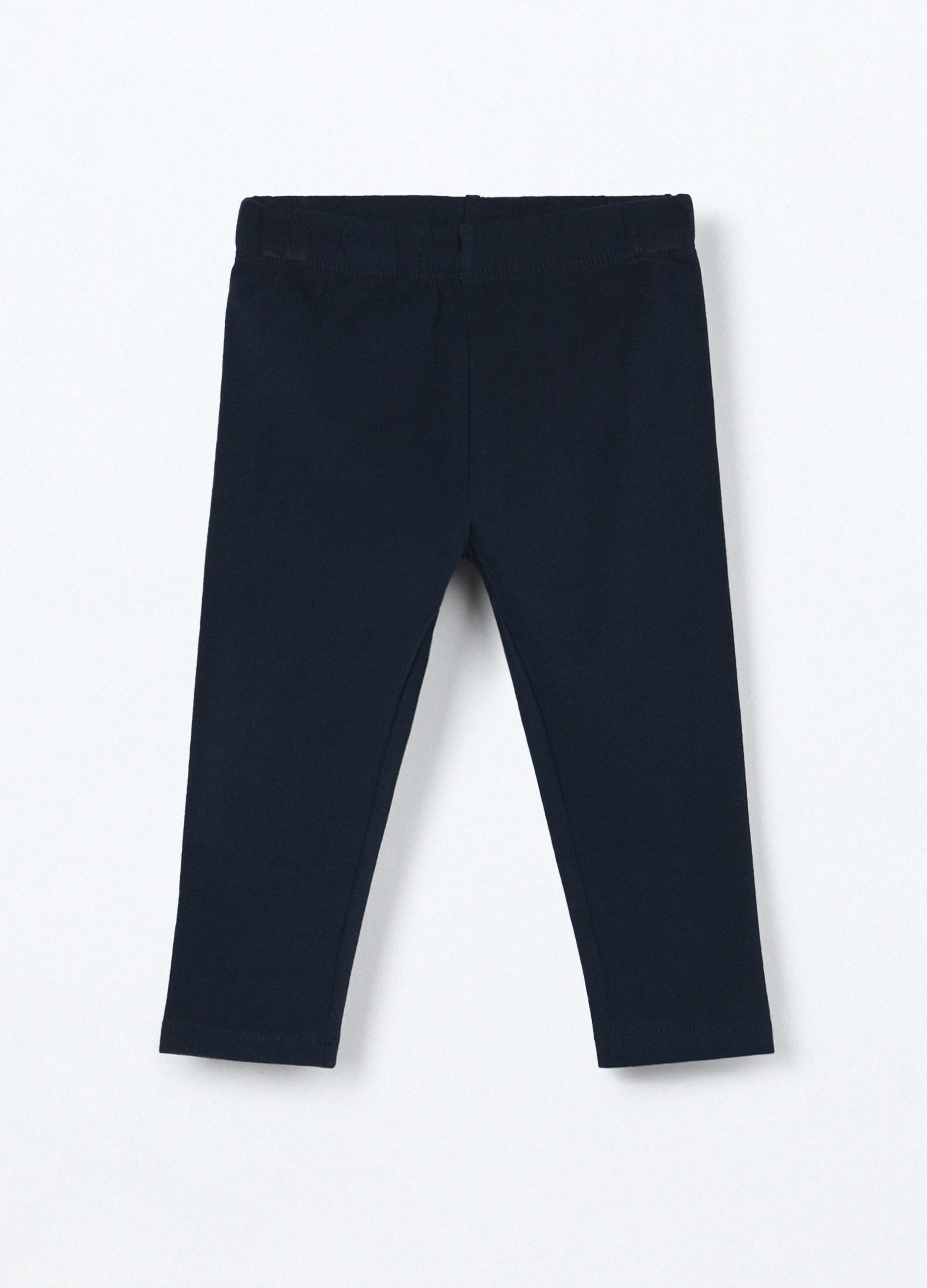 Leggings in cotone fleece stretch neonata_0