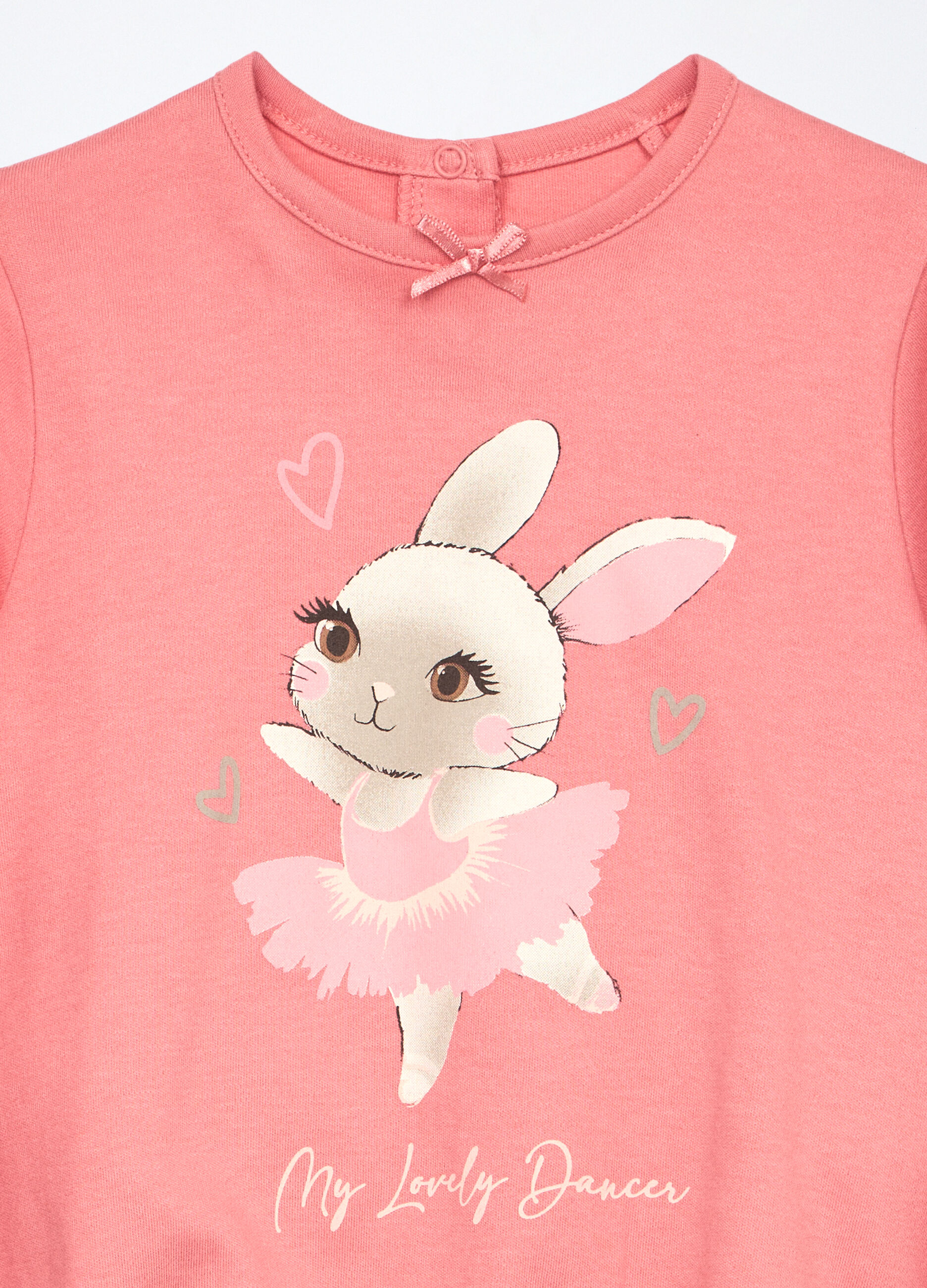 Pigiama lungo in interlock di puro cotone neonata_2