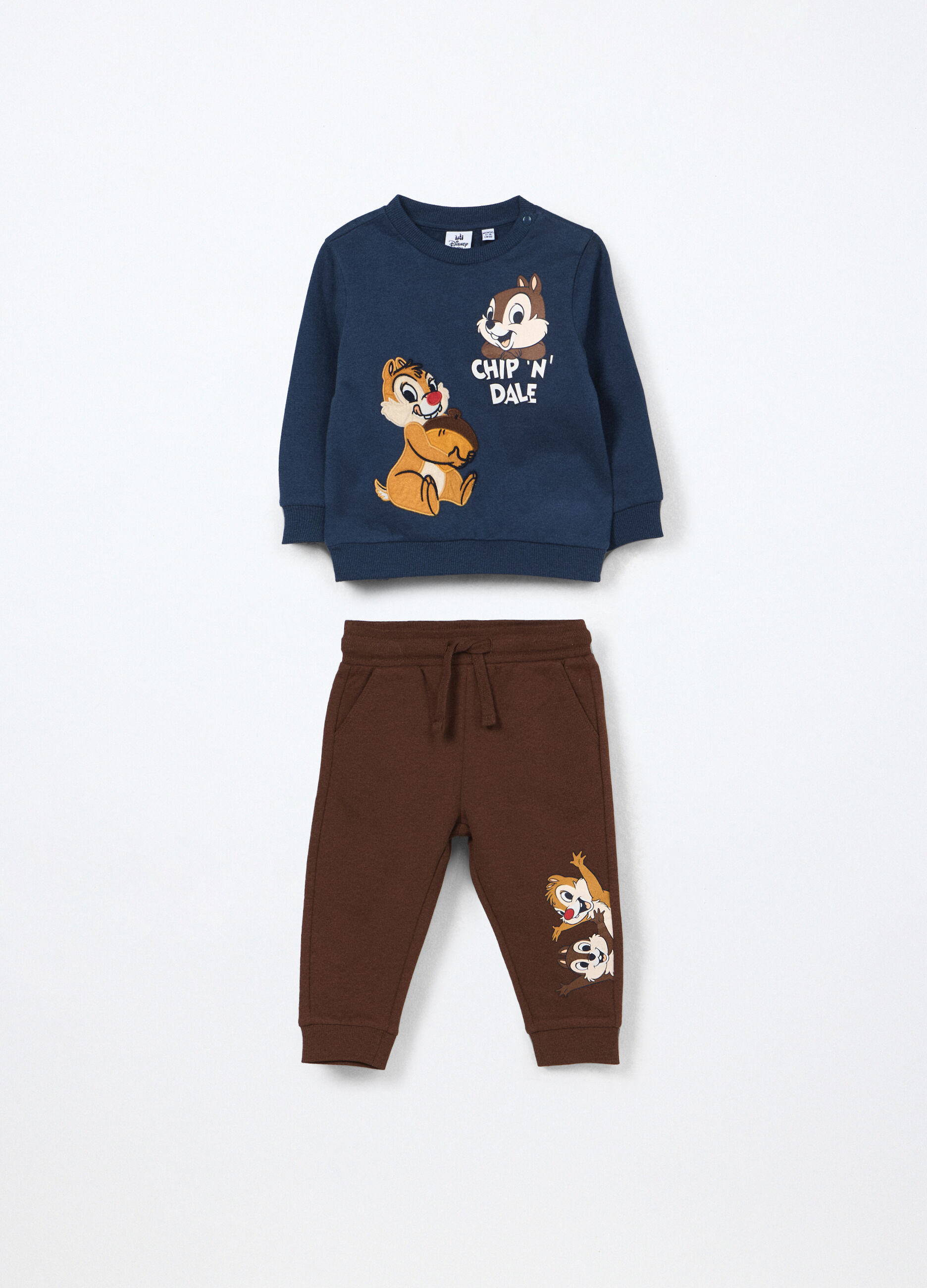 Jogging set in puro cotone fleece neonato_0