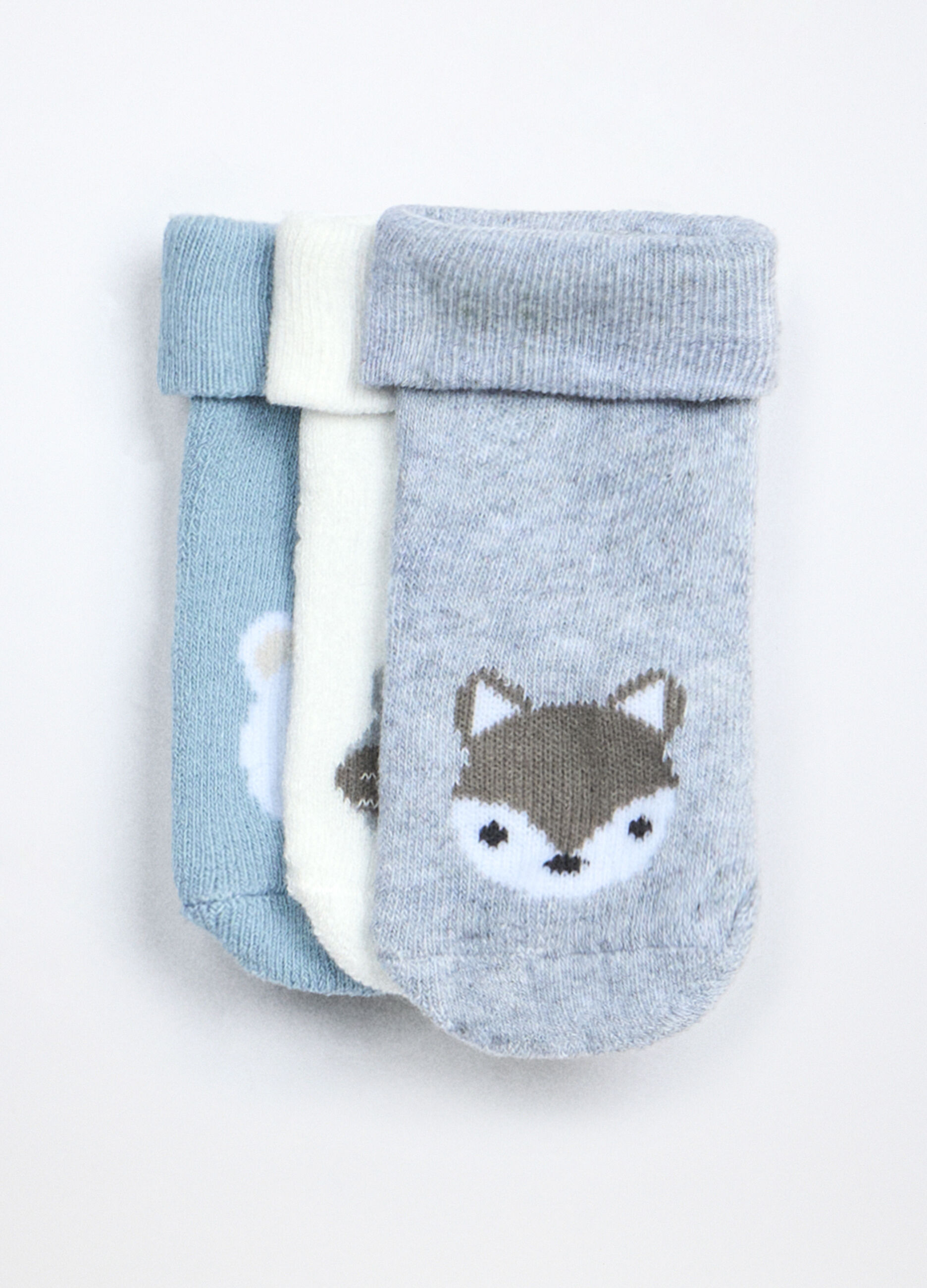 Pack 3 calzini in spugna di misto cotone neonato_0