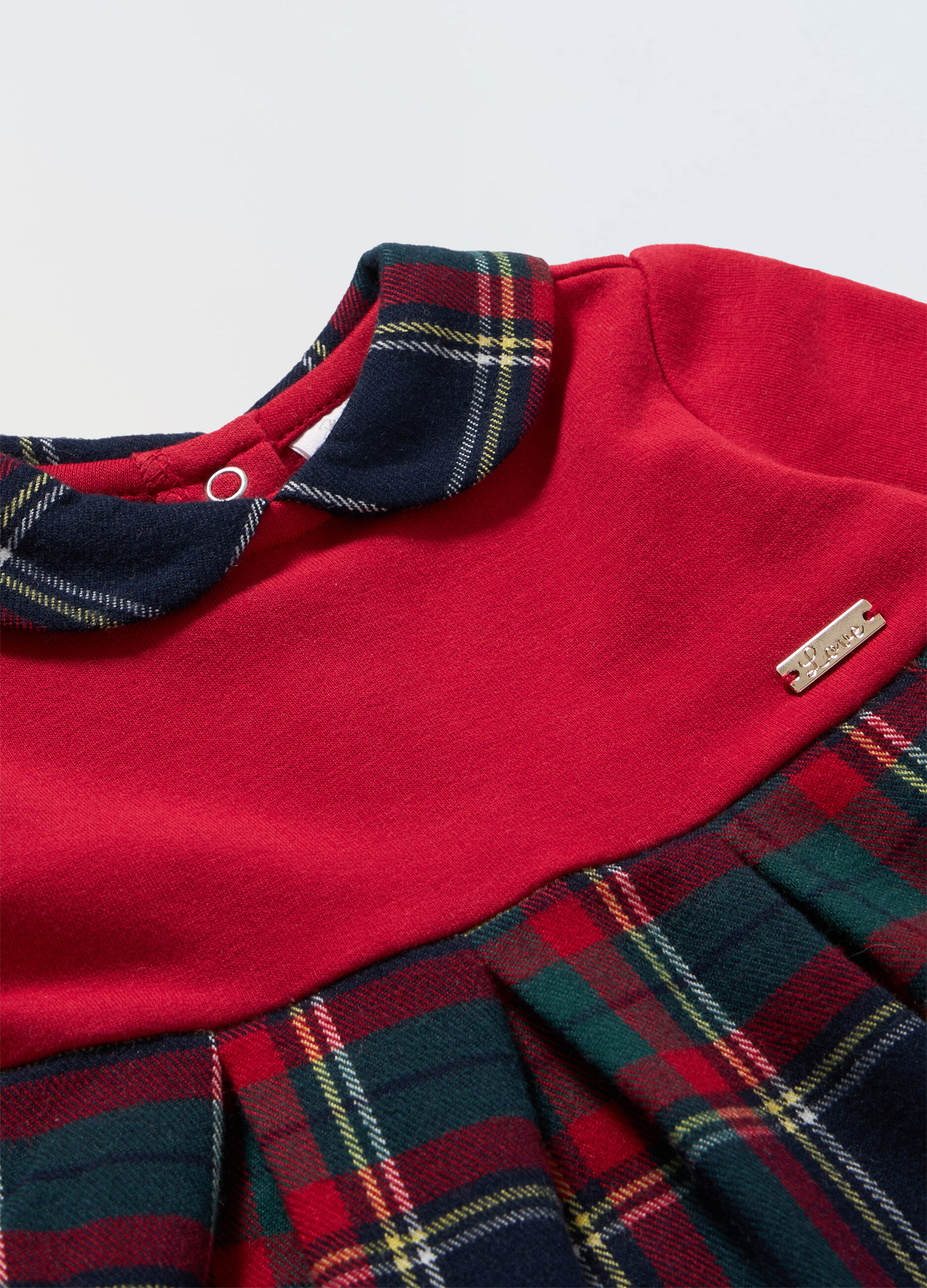 Vestito in cotone fleece neonata_1