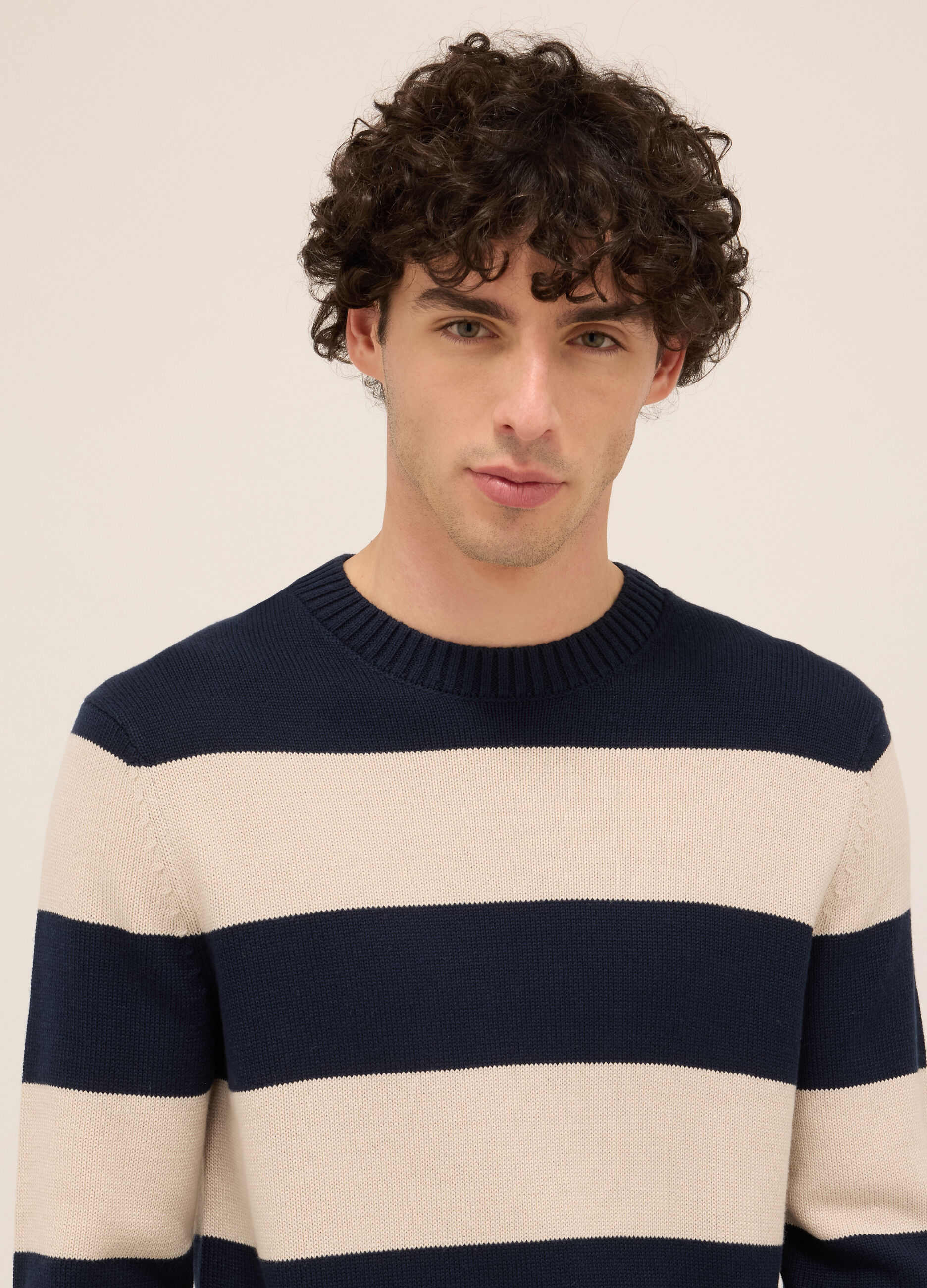 Maglione girocollo in misto cotone uomo_2