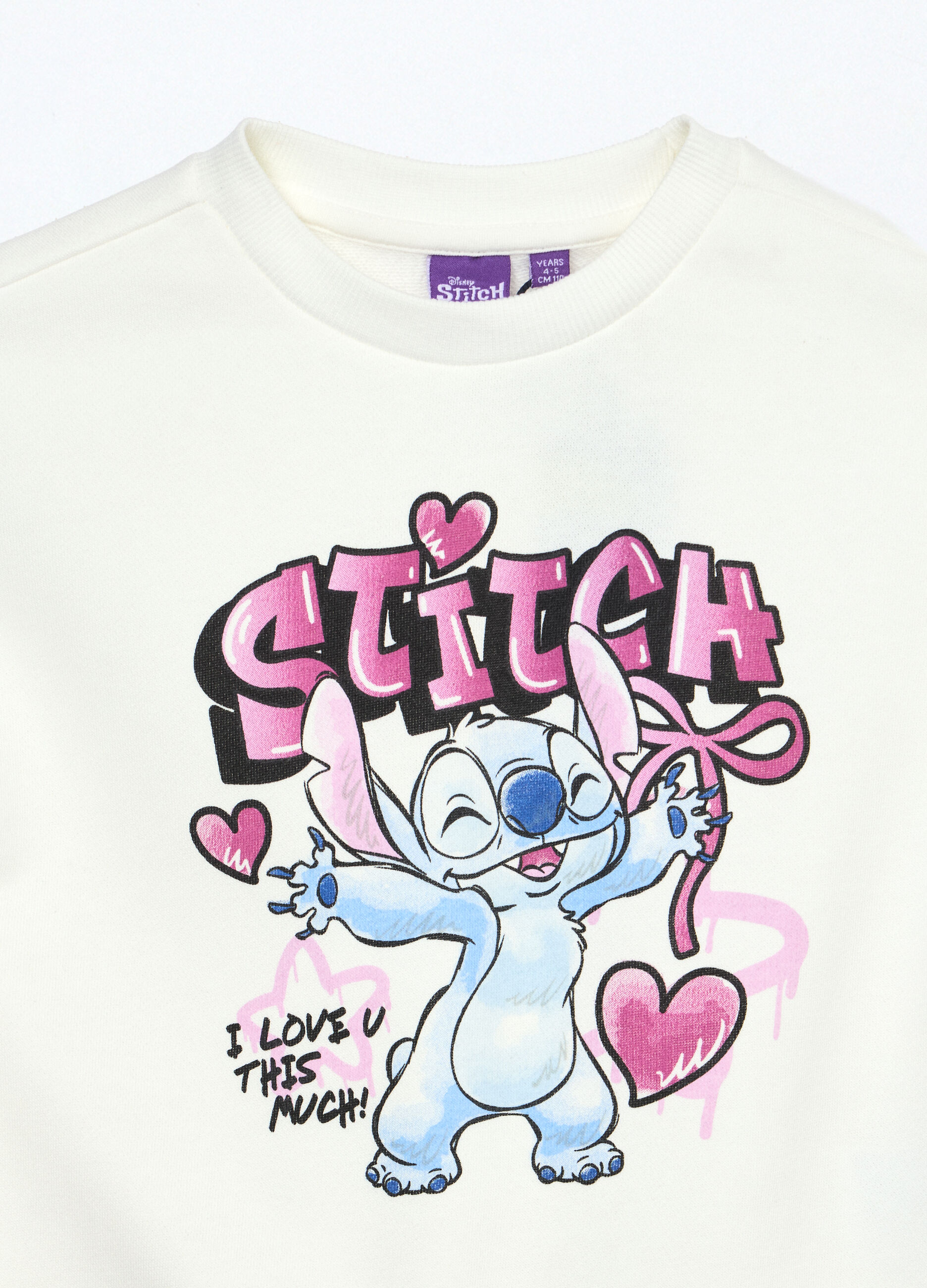 Felpa in french terry di misto cotone bambina_2