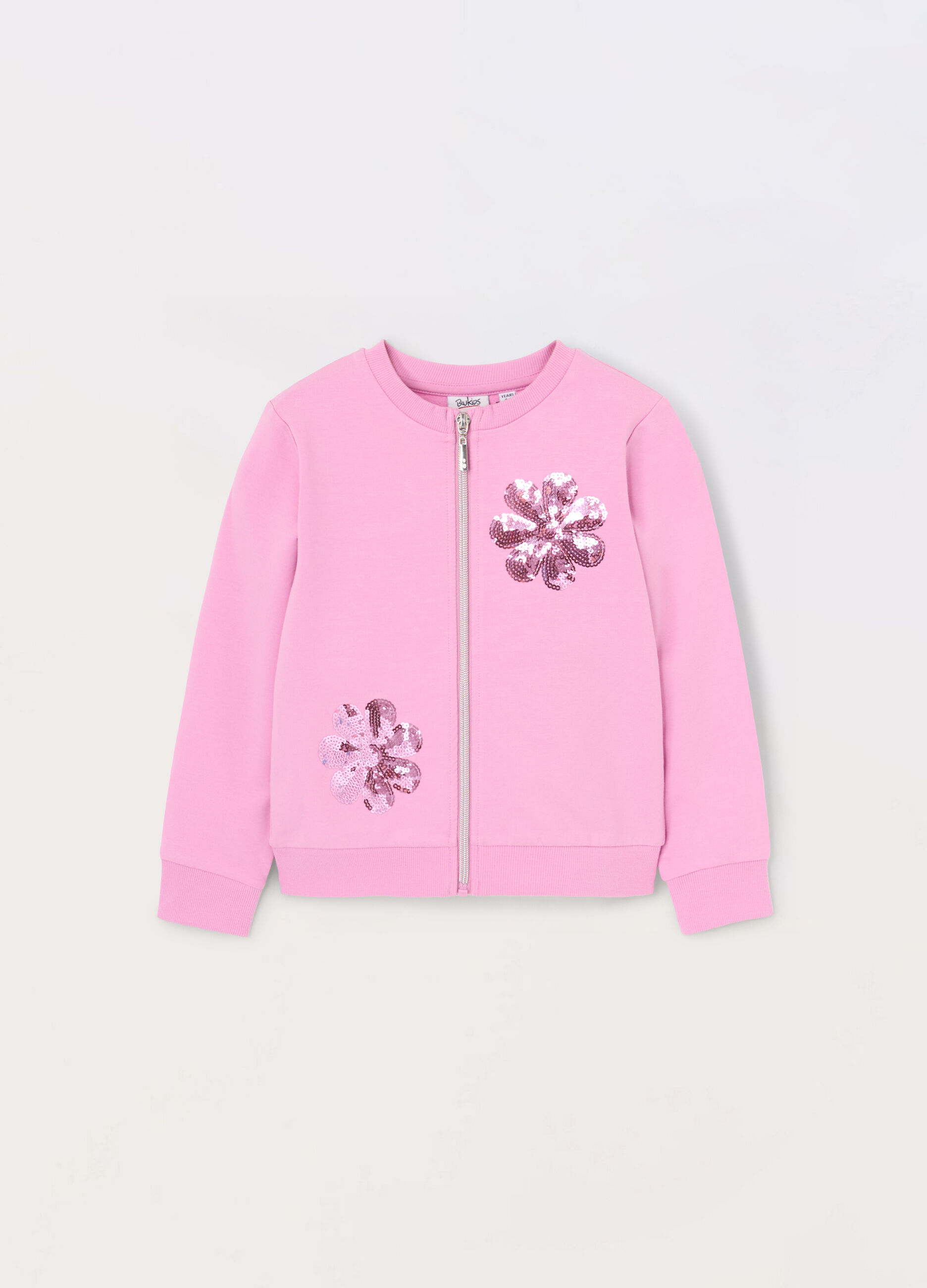 Felpa in french terry di cotone stretch bambina_0