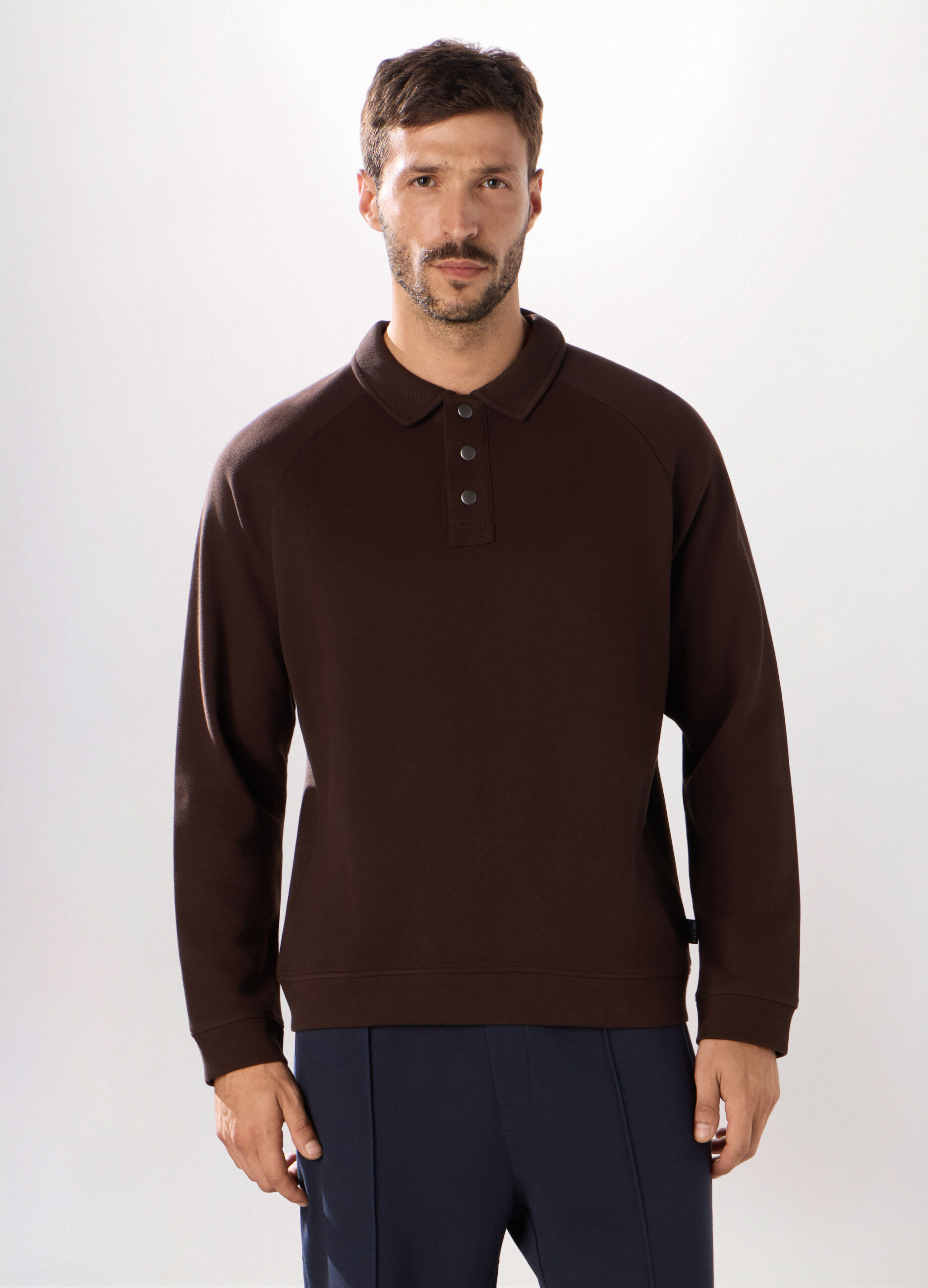 Polo sportiva in cotone piquet uomo_0