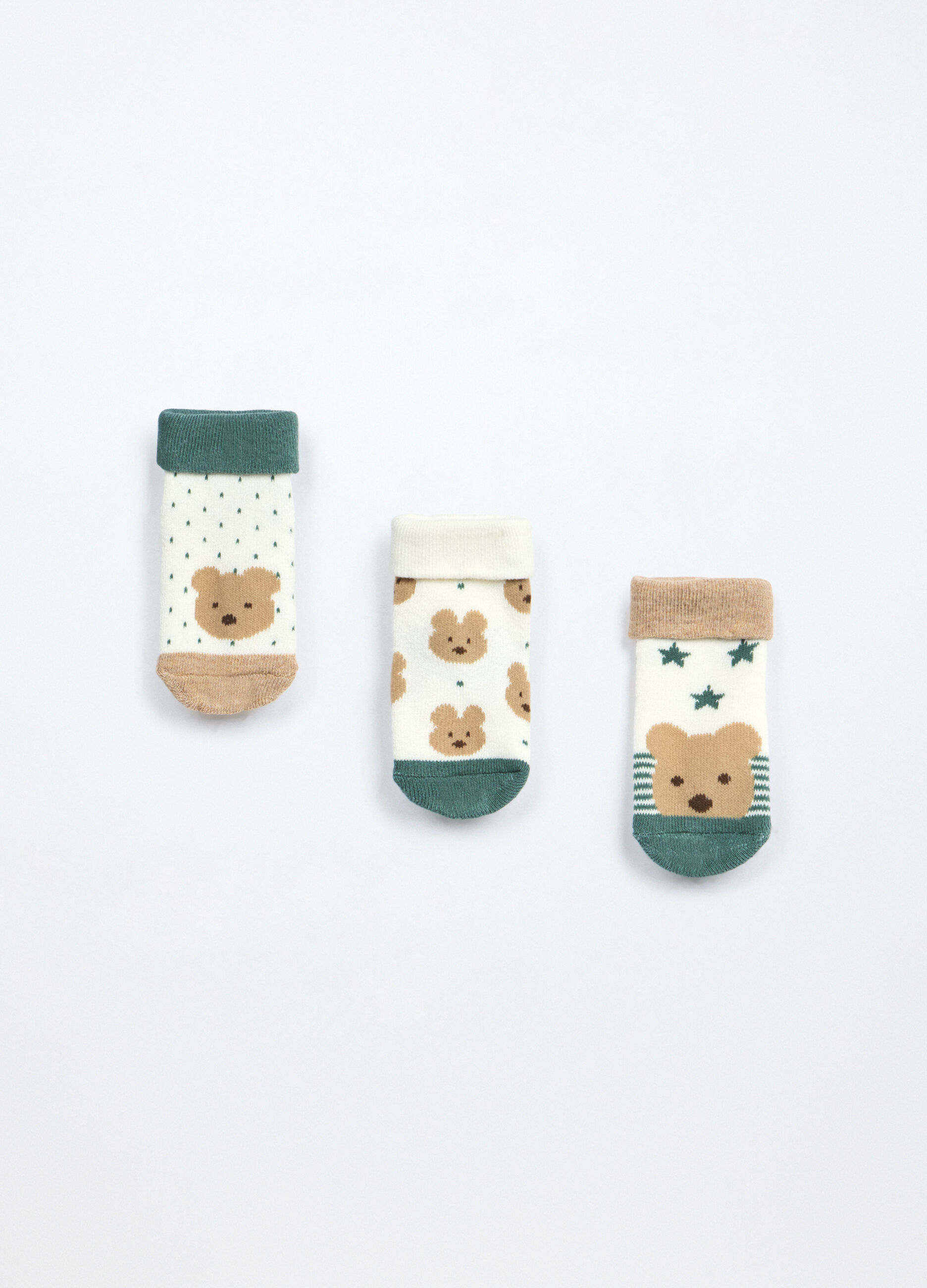 Pack 3 calzini in spugna di misto cotone neonato_1