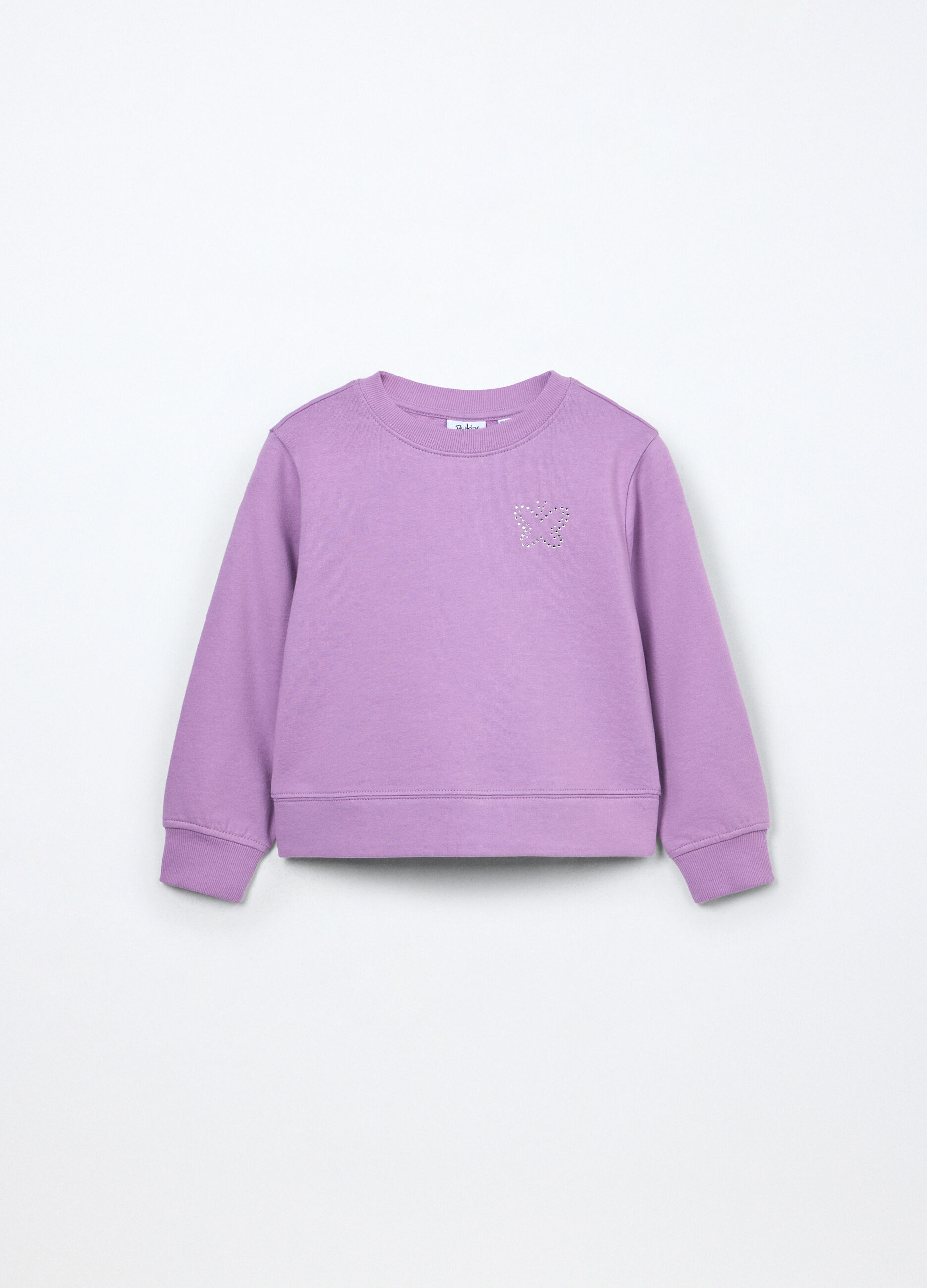 Felpa in french terry di puro cotone bambina_0