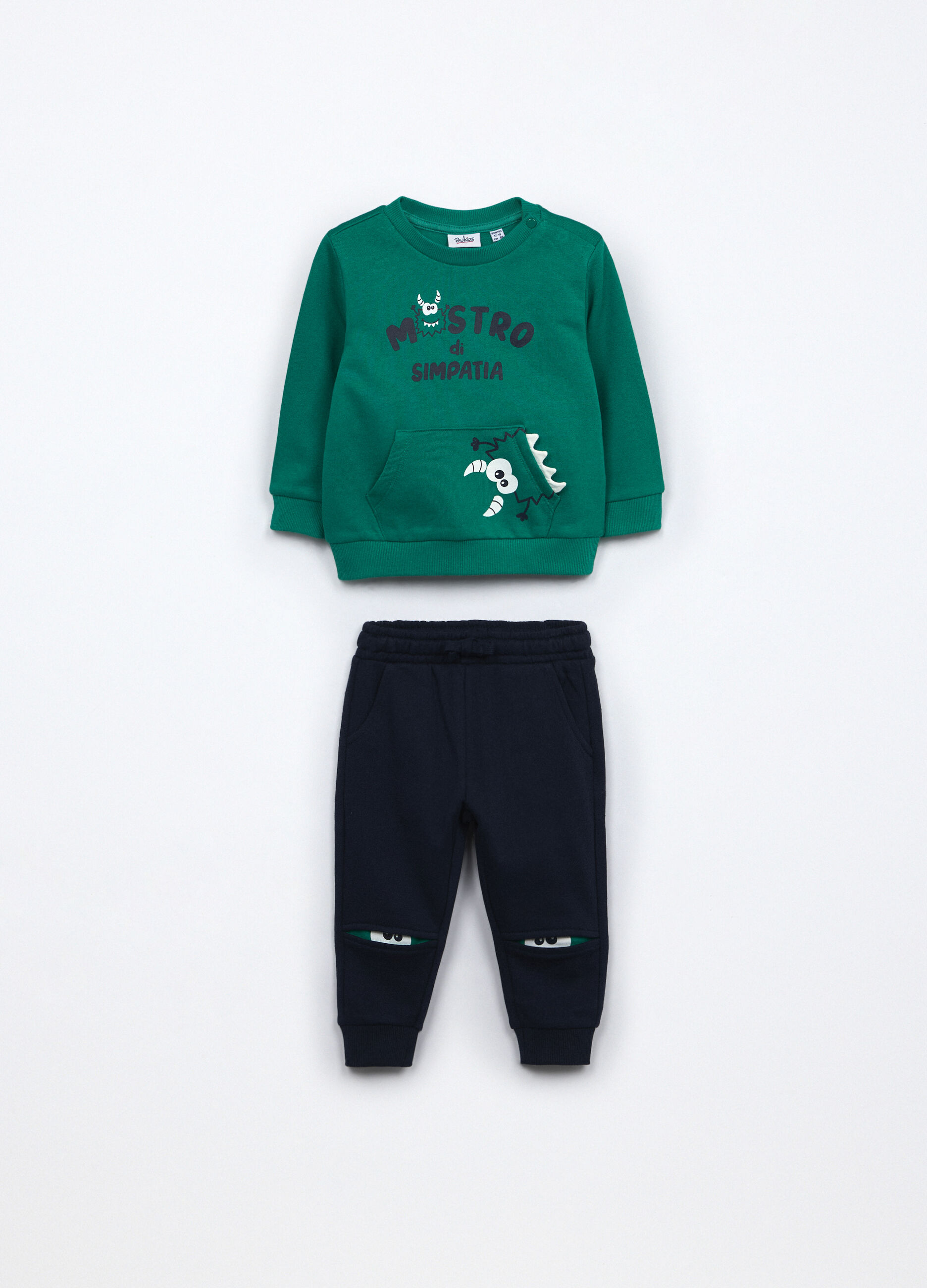 Jogging set in french terry di cotone neonato_0