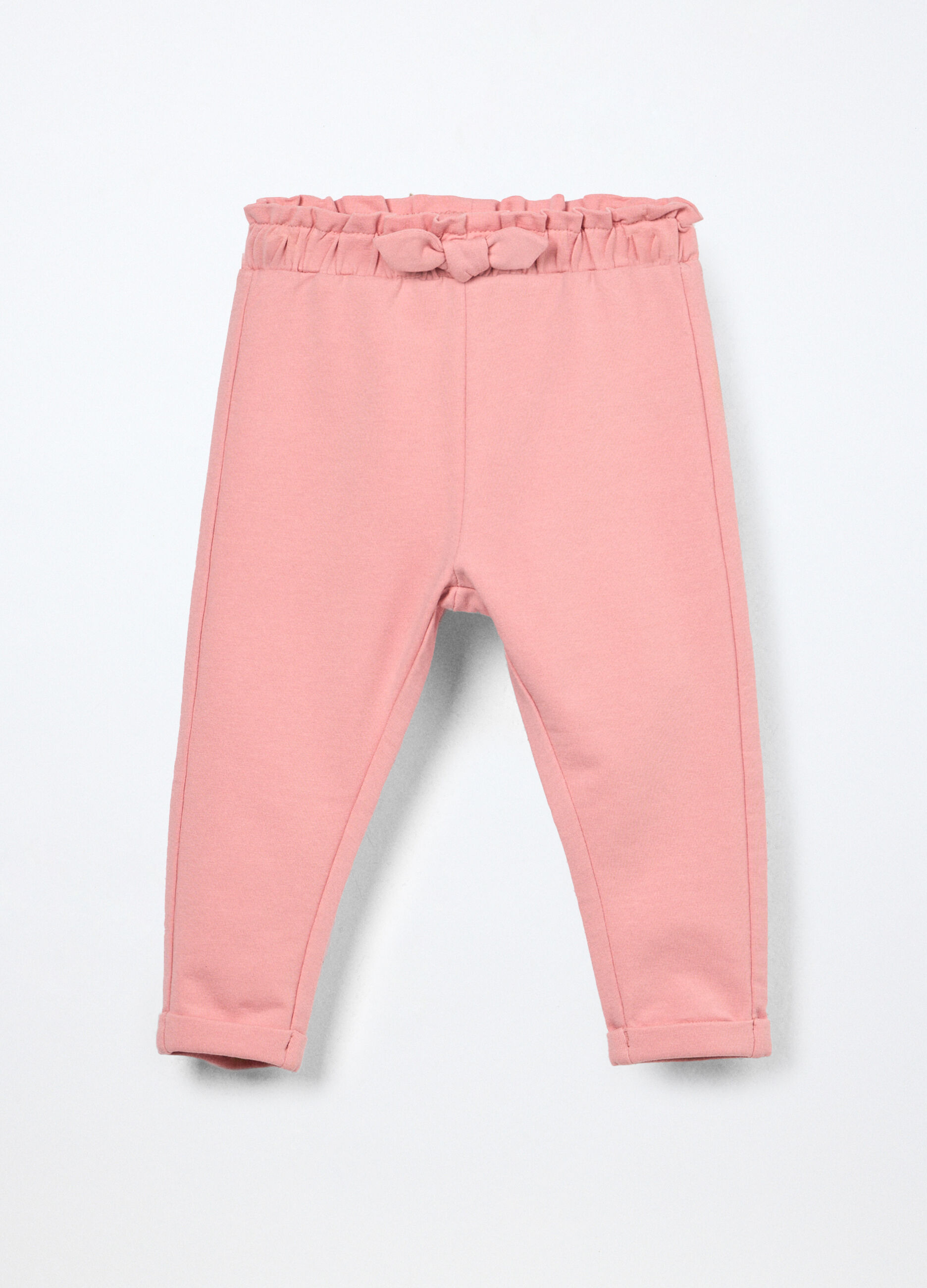Pantaloni in french terry di cotone stretch neonata_0