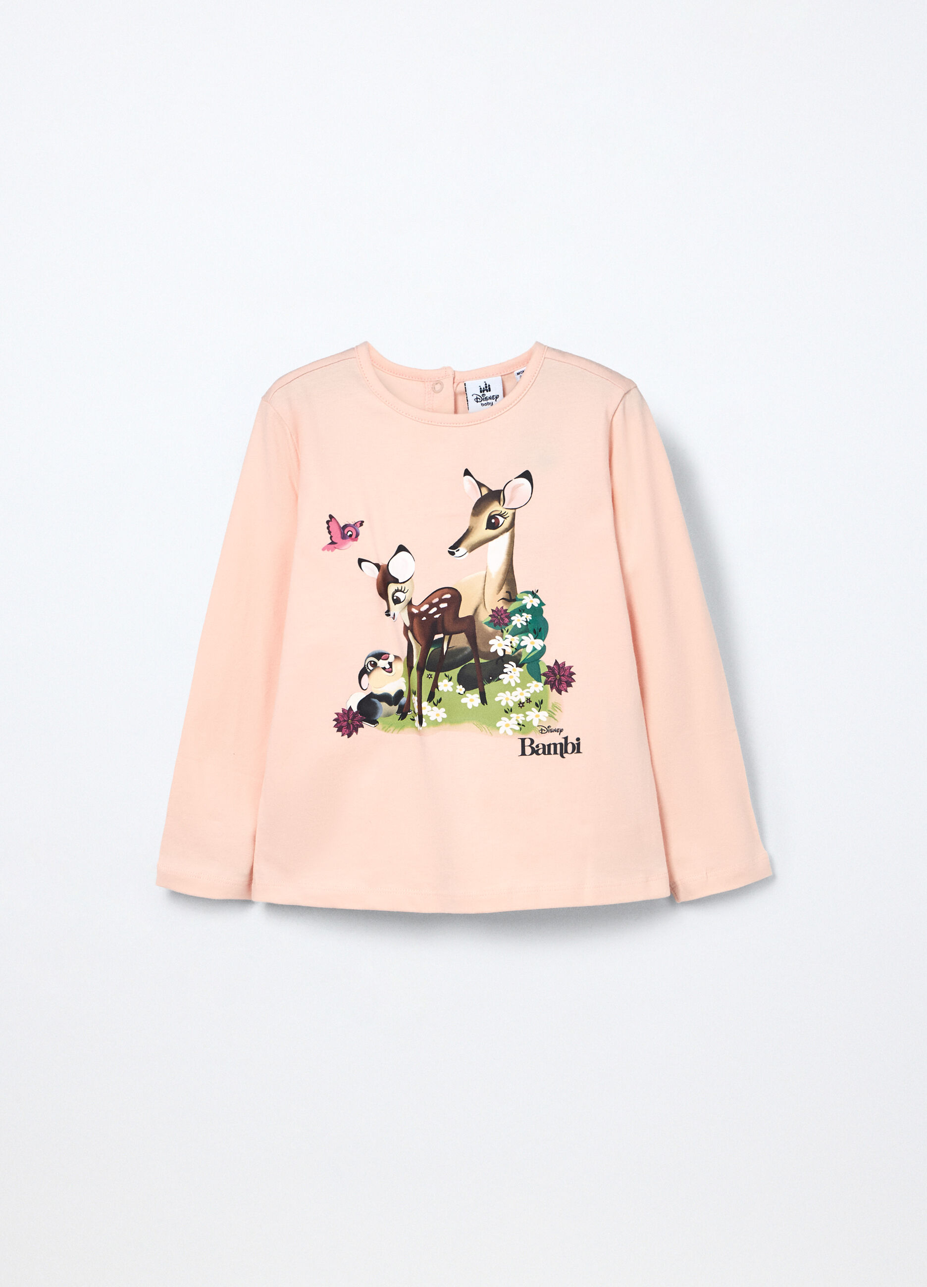 T-shirt in jersey di cotone stretch neonata_0