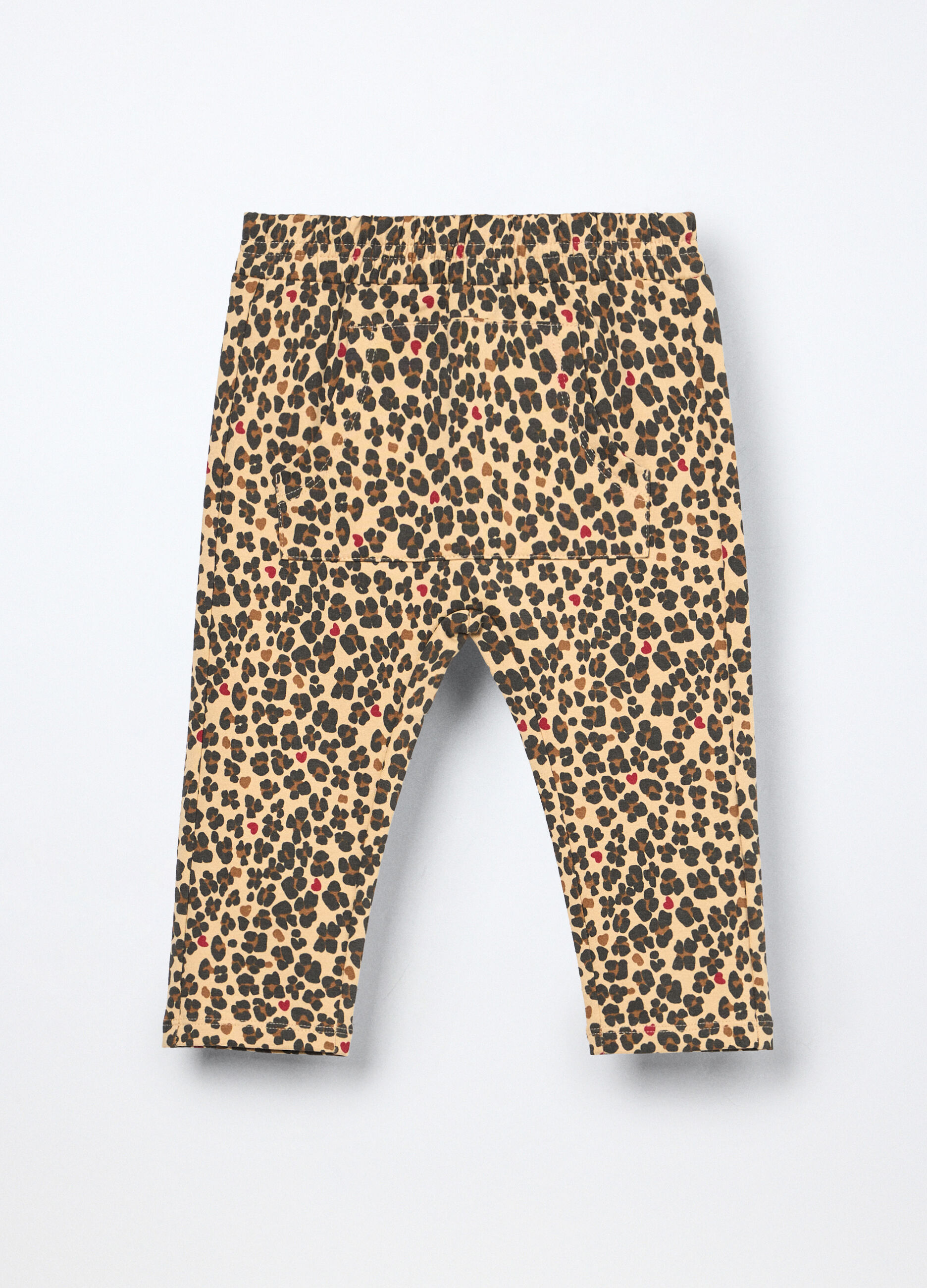 Jogger in french terry di cotone stretch neonata_0