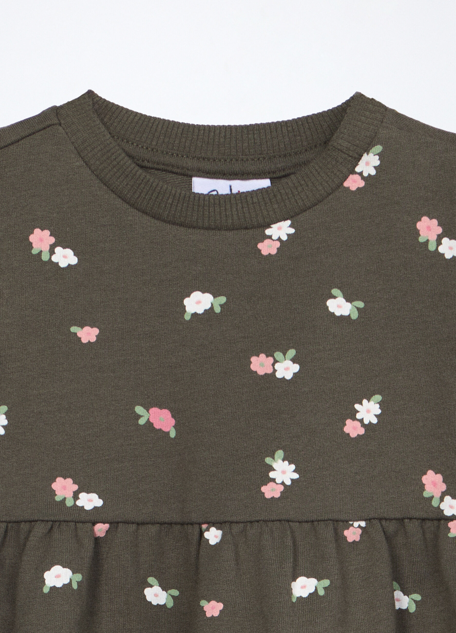 Vestito in french terry di cotone stretch neonata_2