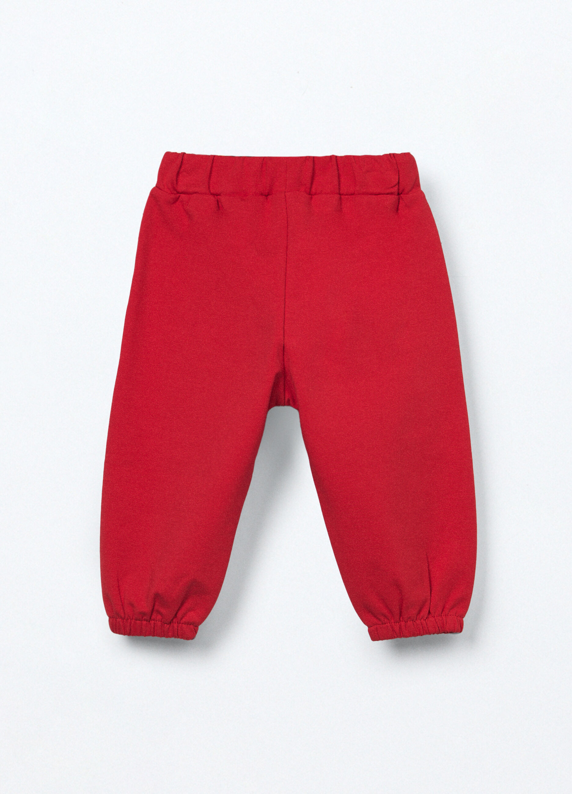 Jogger in french terry di cotone stretch neonata_1