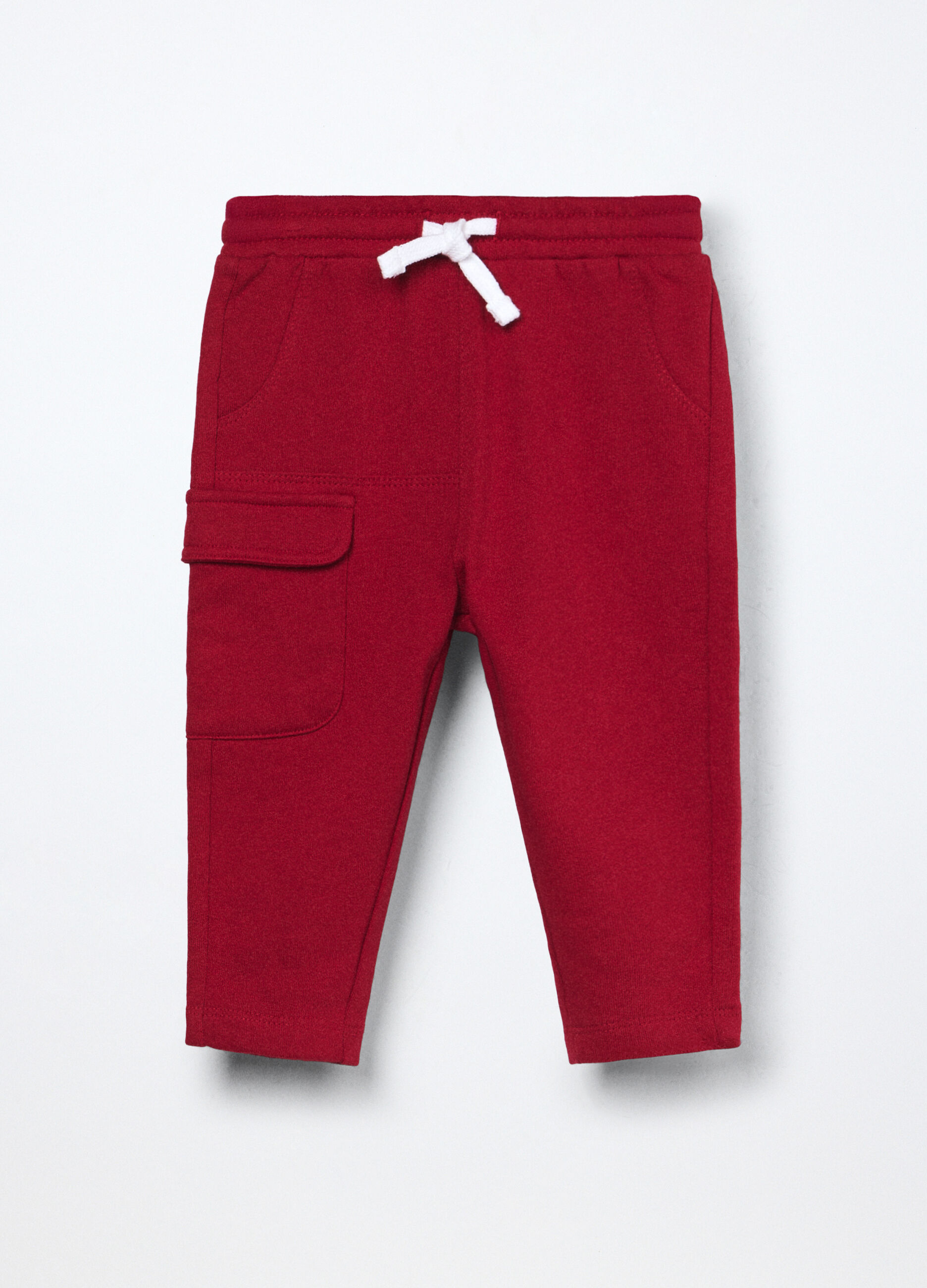 Jogger cargo in french terry di puro cotone neonato_0