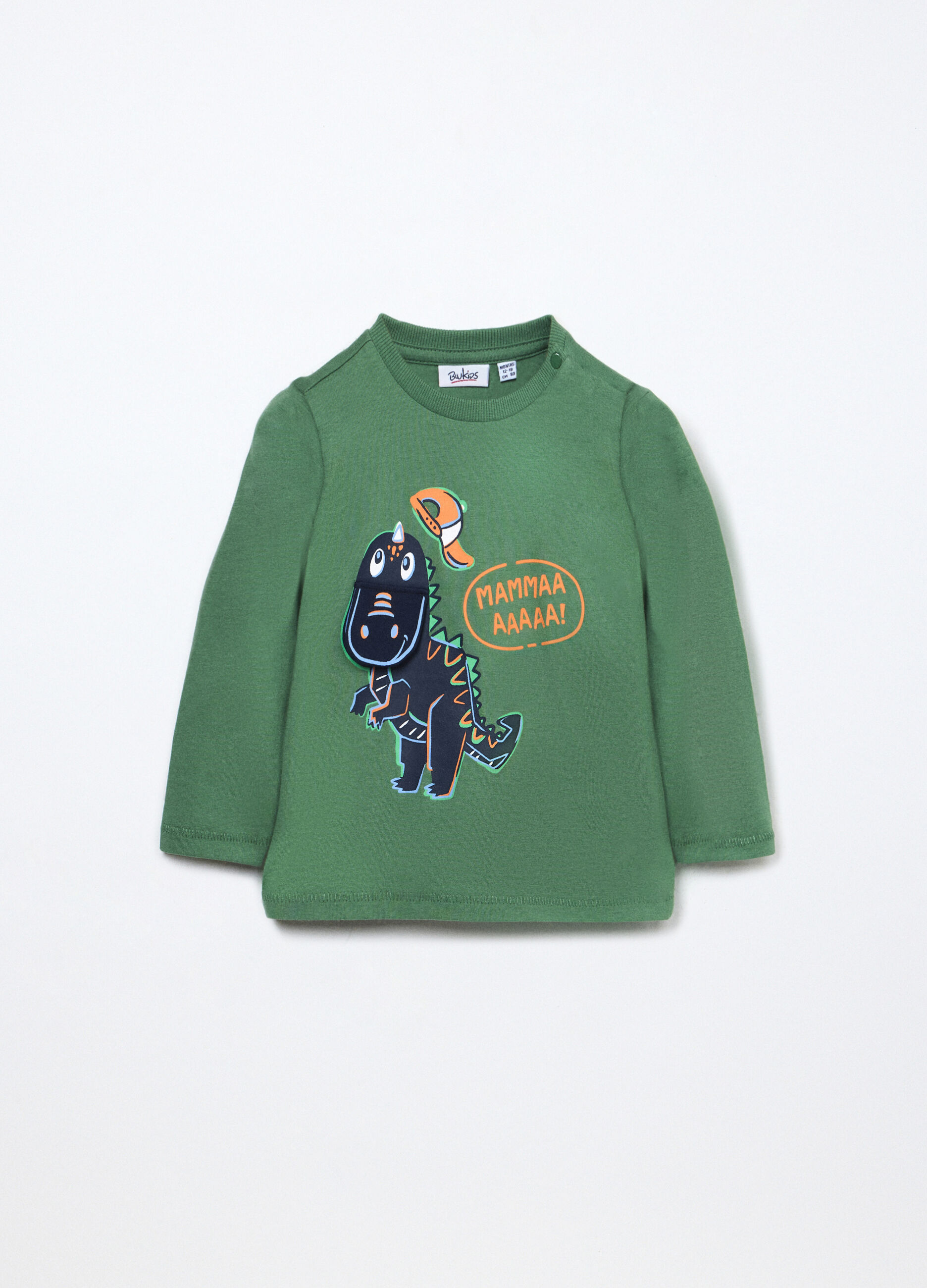 T-shirt in jersey di puro cotone neonato_0