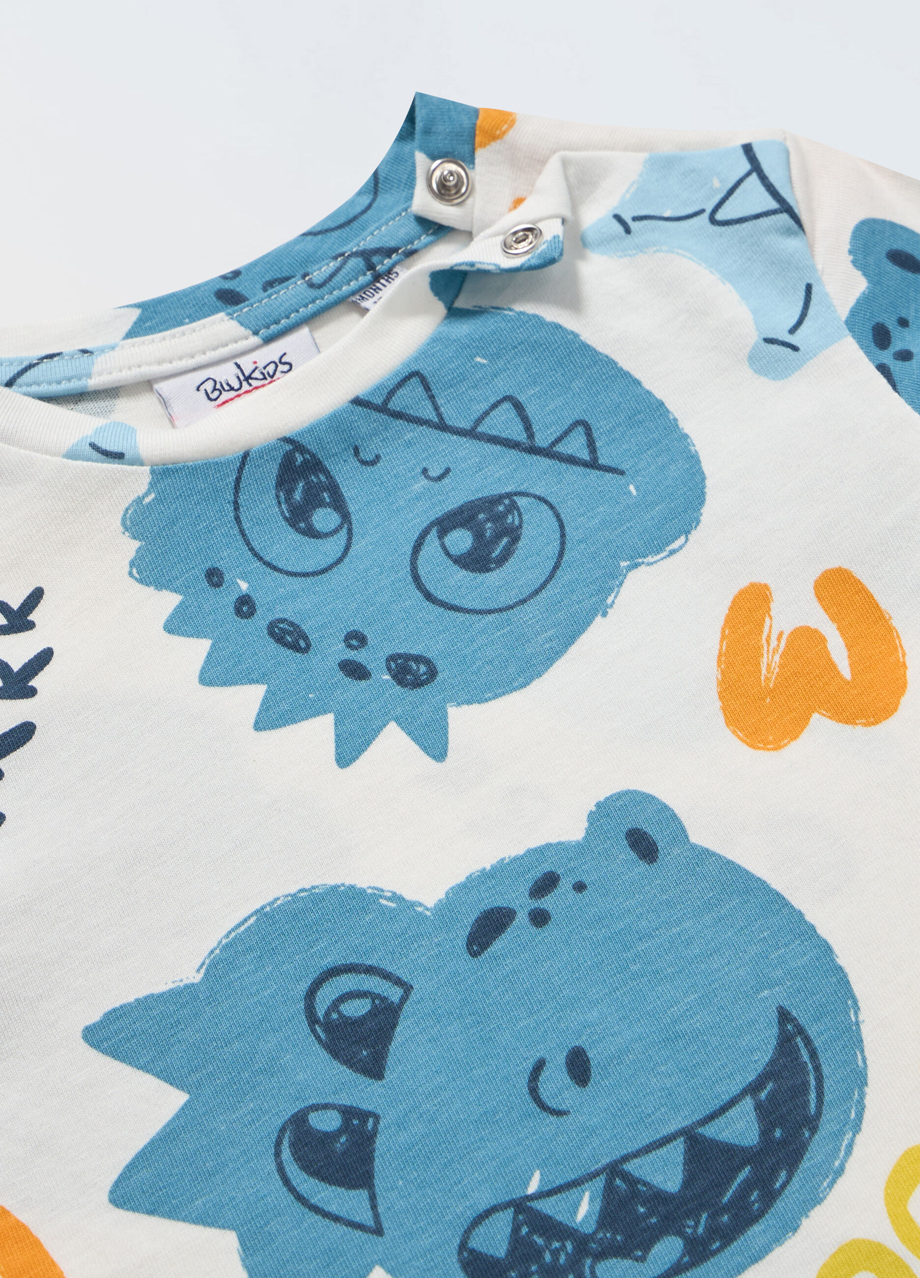 T-shirt a maniche lunghe in pur cotone neonato_1