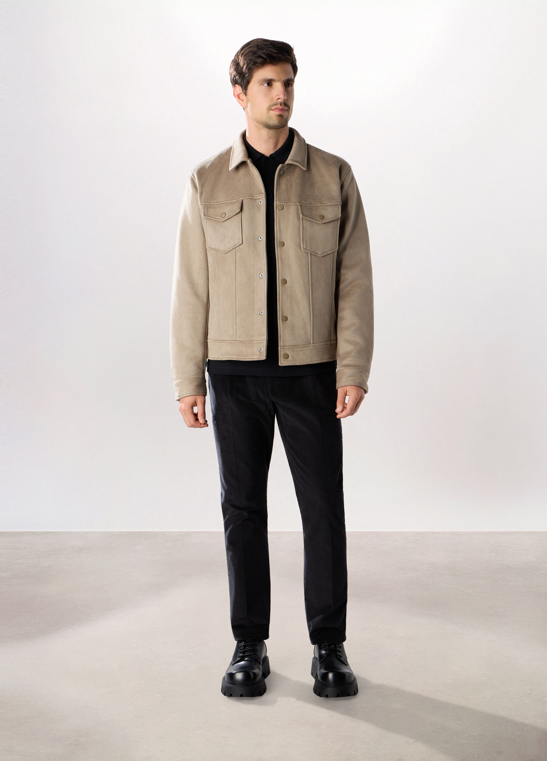 Giacca in ECOpelle scamosciata uomo_0