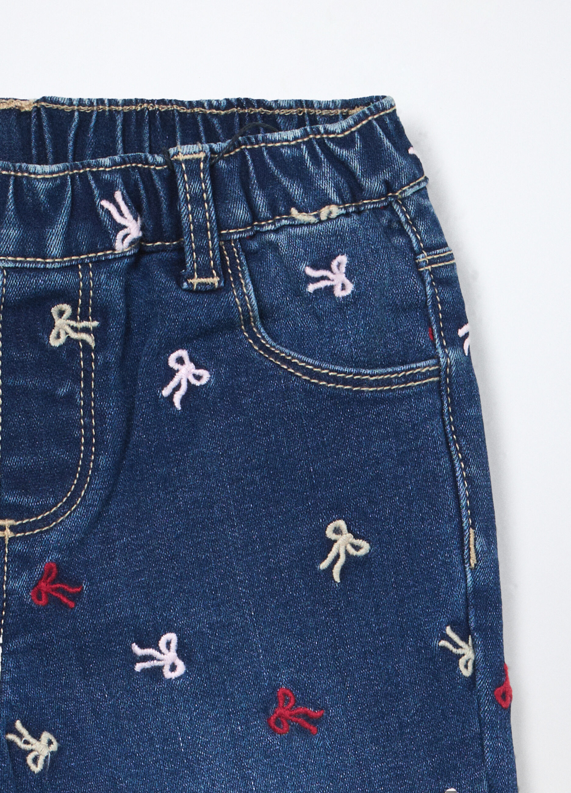 Pantaloni in denim misto cotone neonata_2