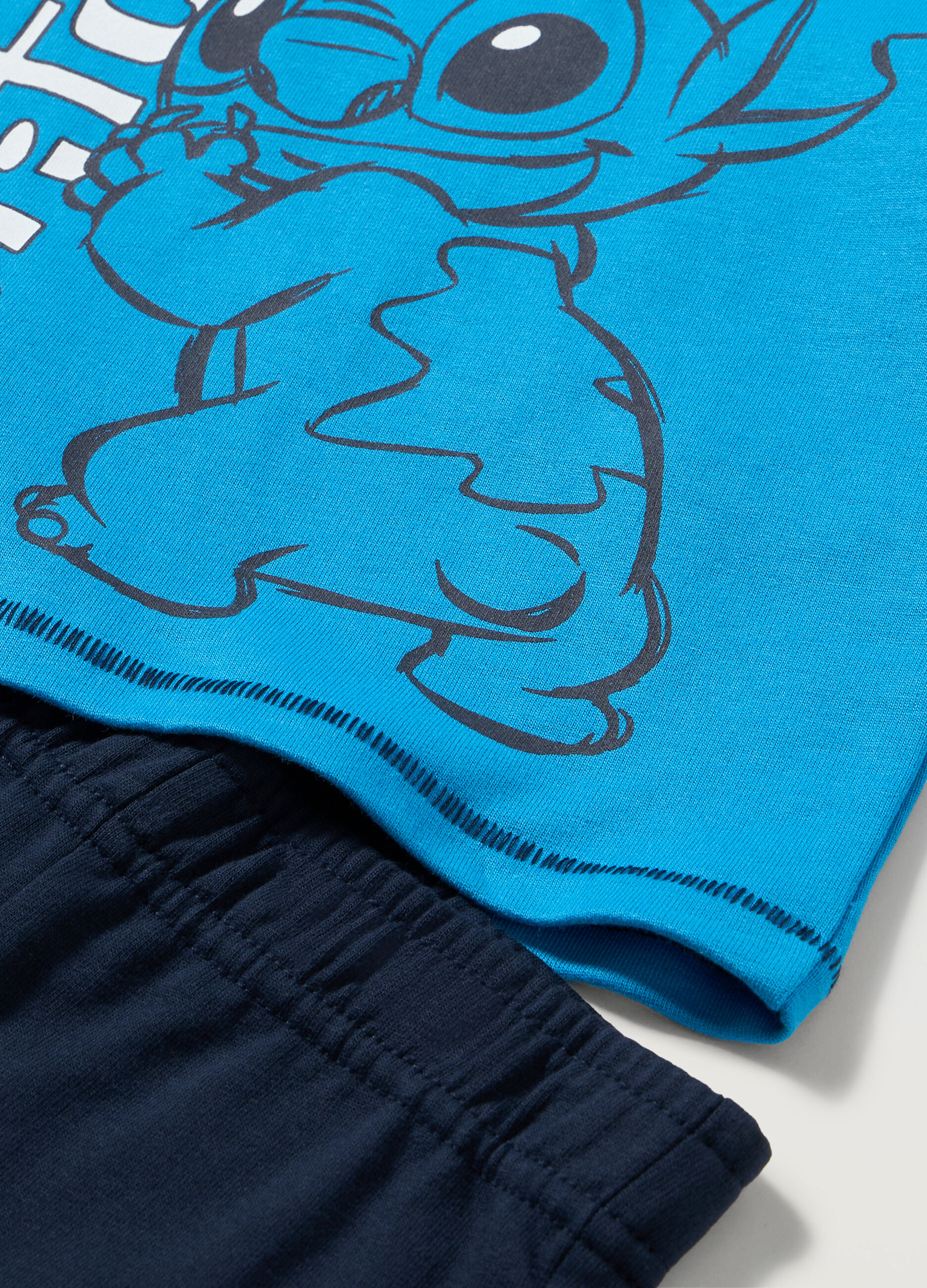 Jogging set Stitch in puro cotone french terry neonato_1