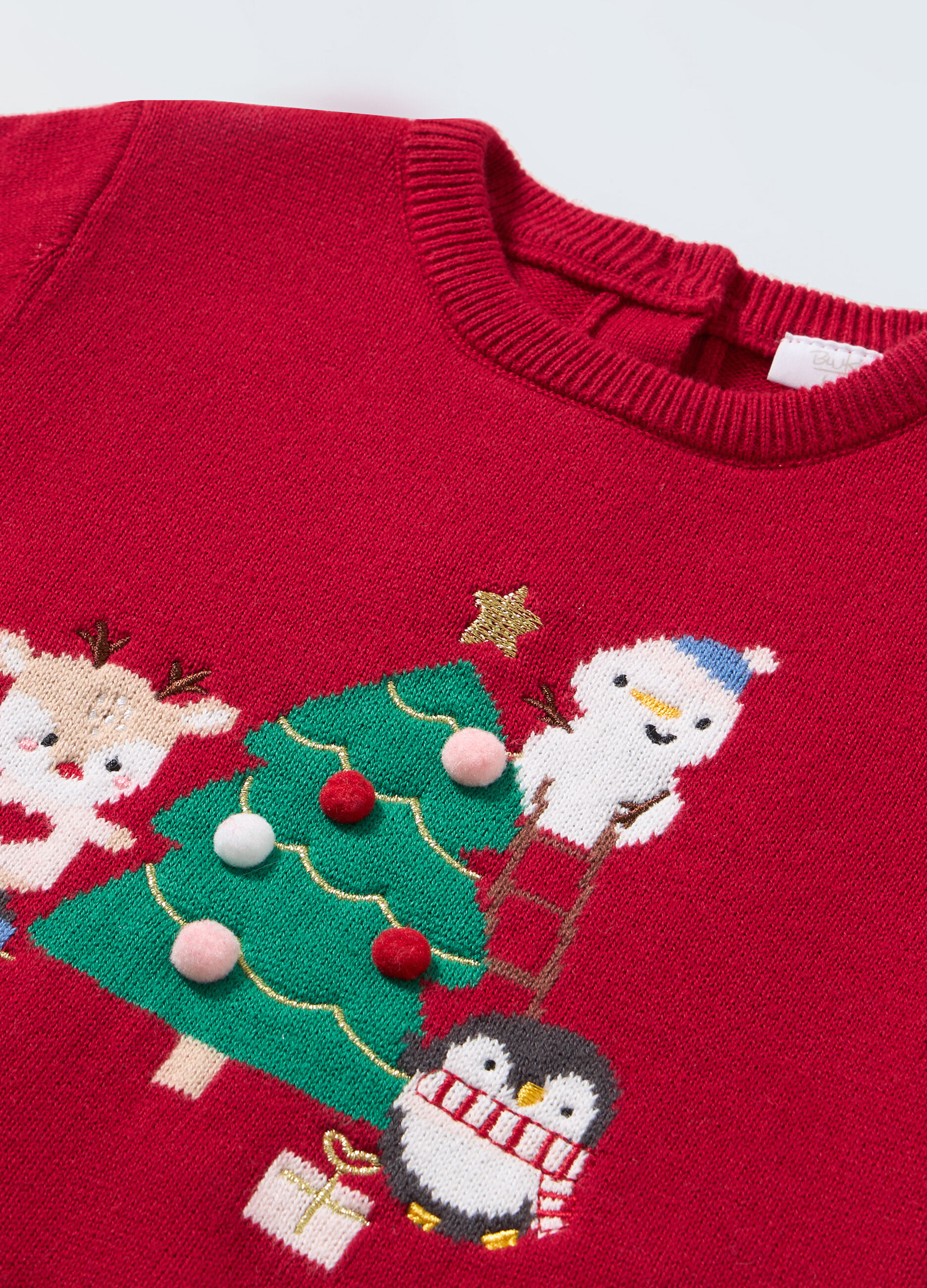 Girocollo tricot in puro cotone neonata_1