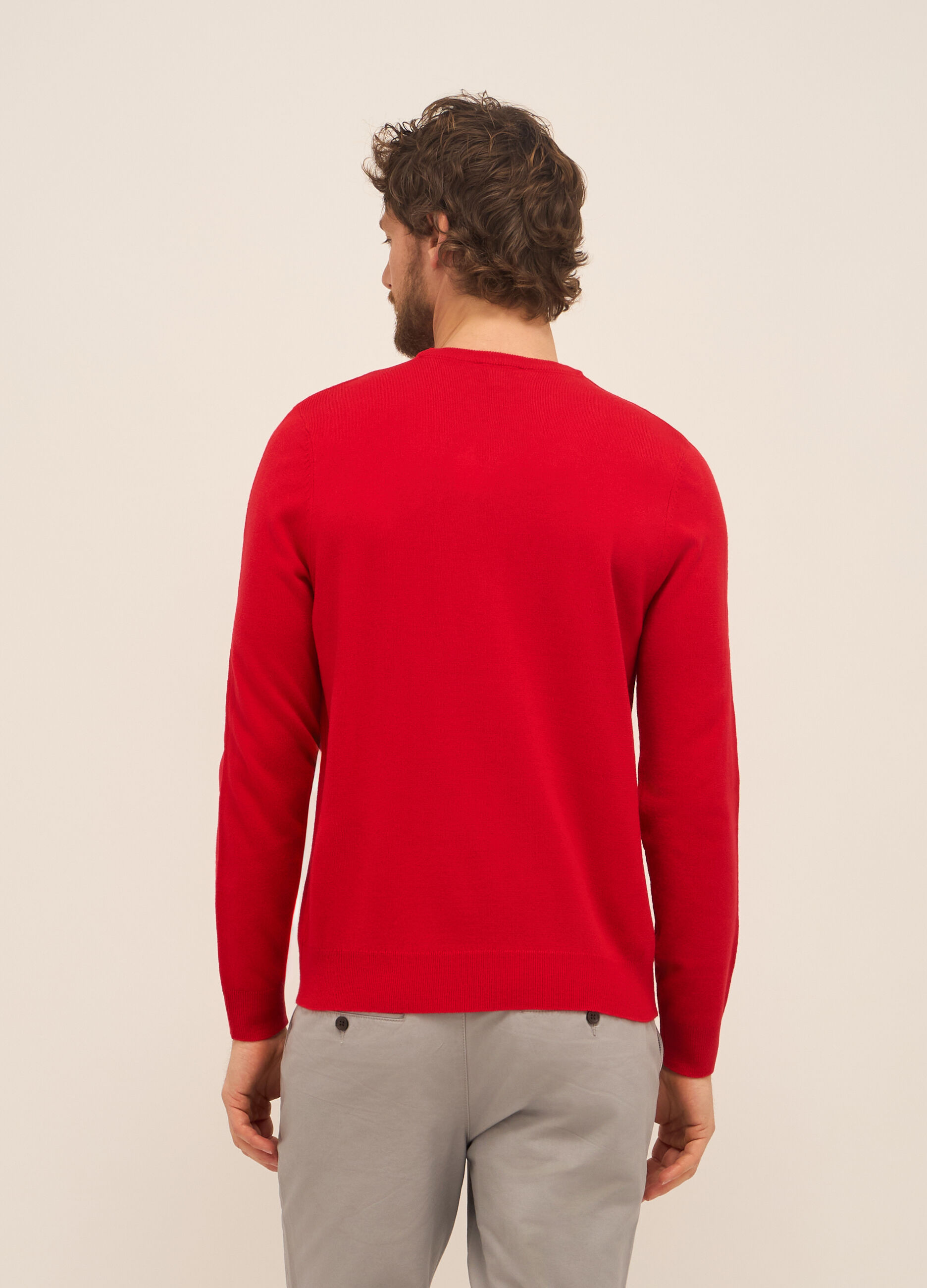 Maglione girocollo a maniche lunghe uomo_1