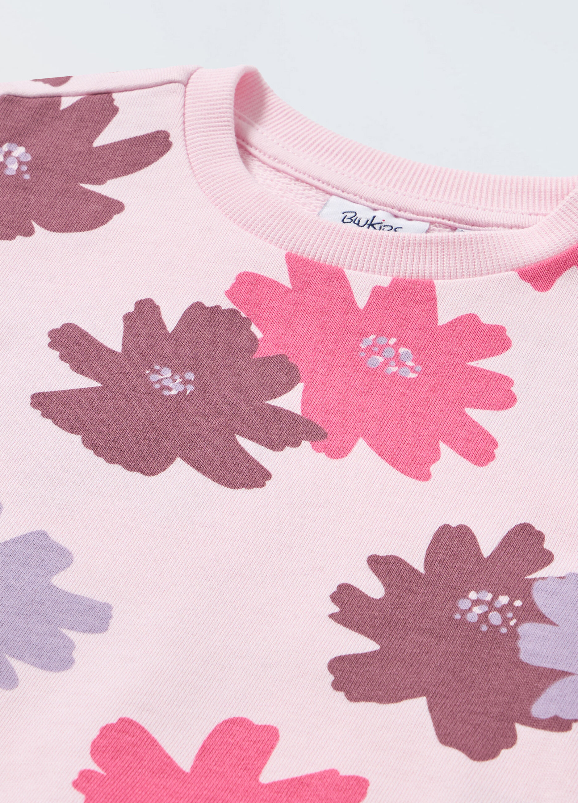 Felpa a girocollo in puro cotone neonata_1