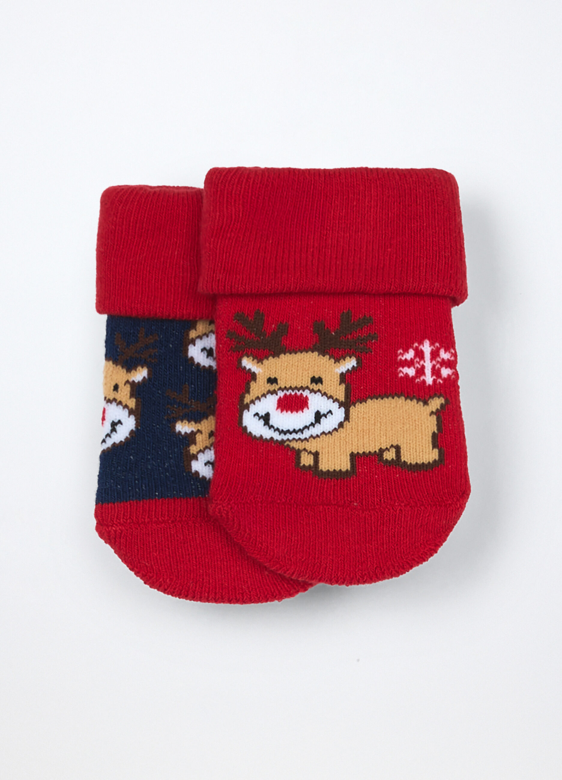 Pack 2 calzini antiscivolo in spugna misto cotone_0