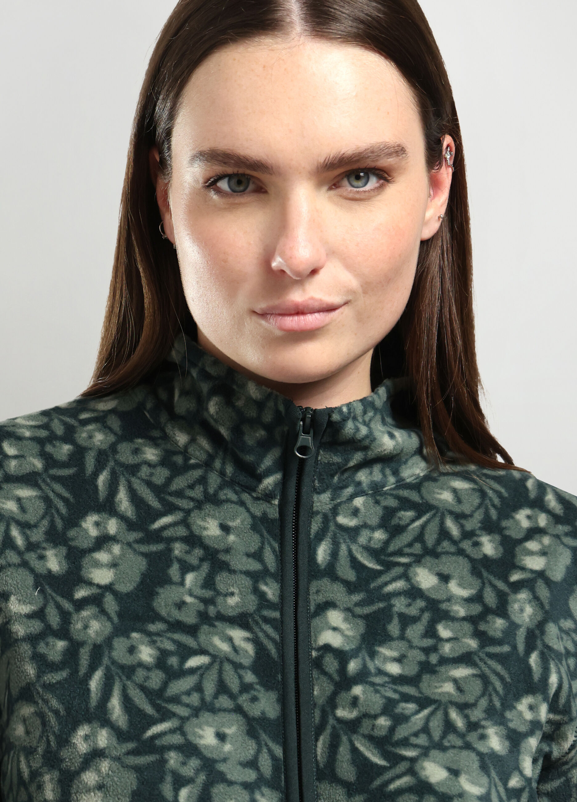 Felpa in pile con stampa donna curvy_2