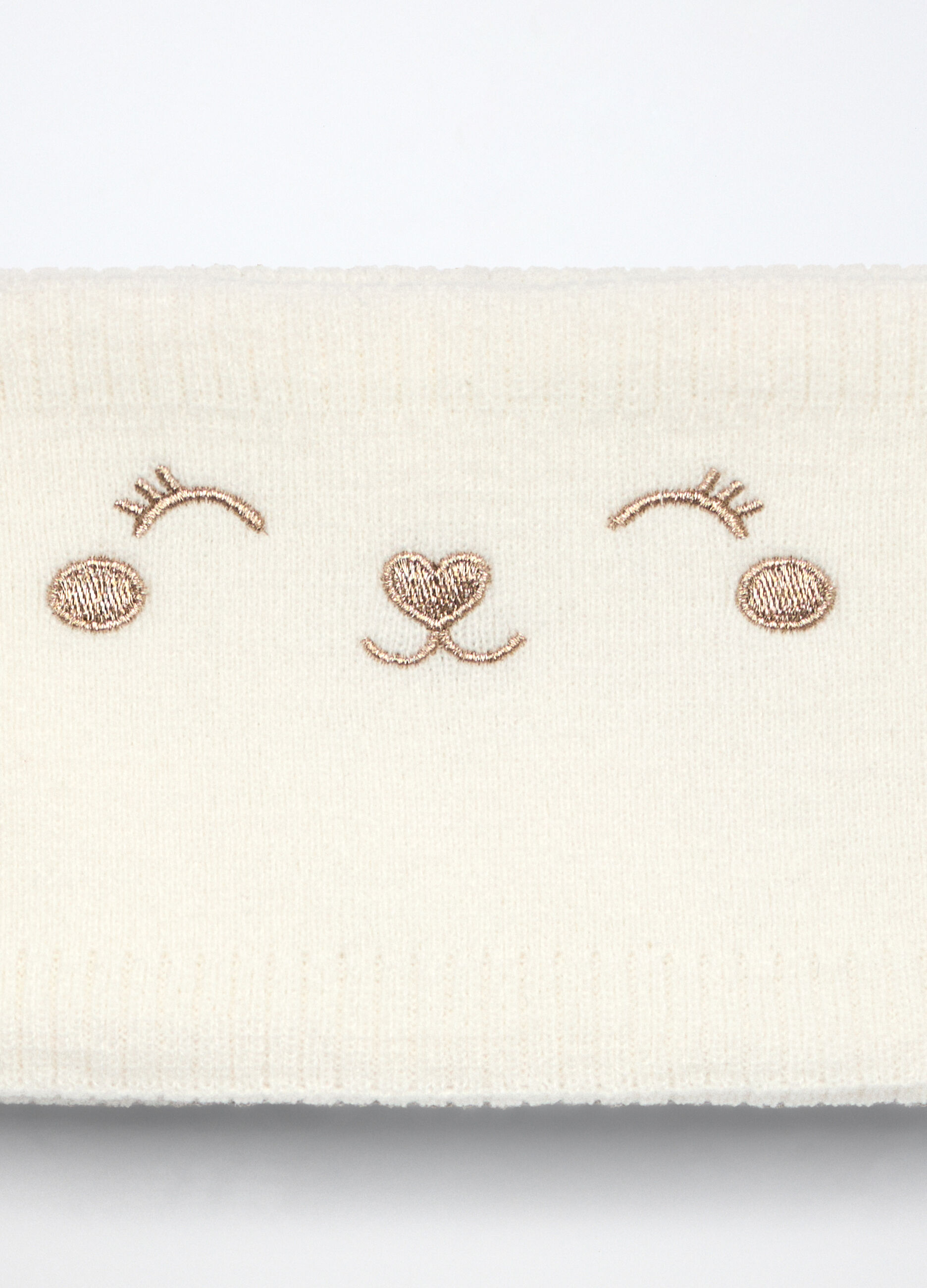 Scaldacollo tricot con ricami neonata_2