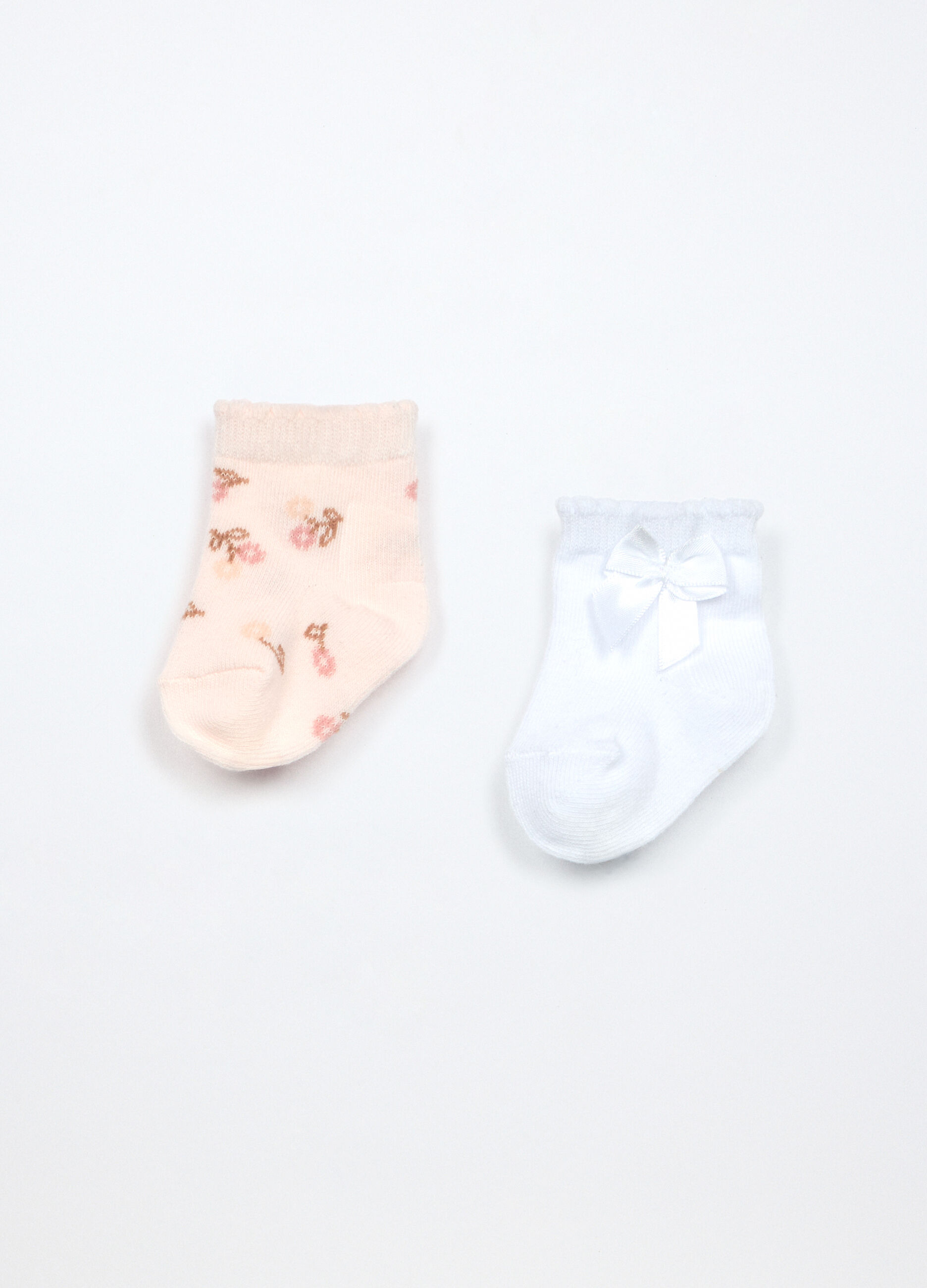 Pack 2 calzini corti misto cotone neonata_1