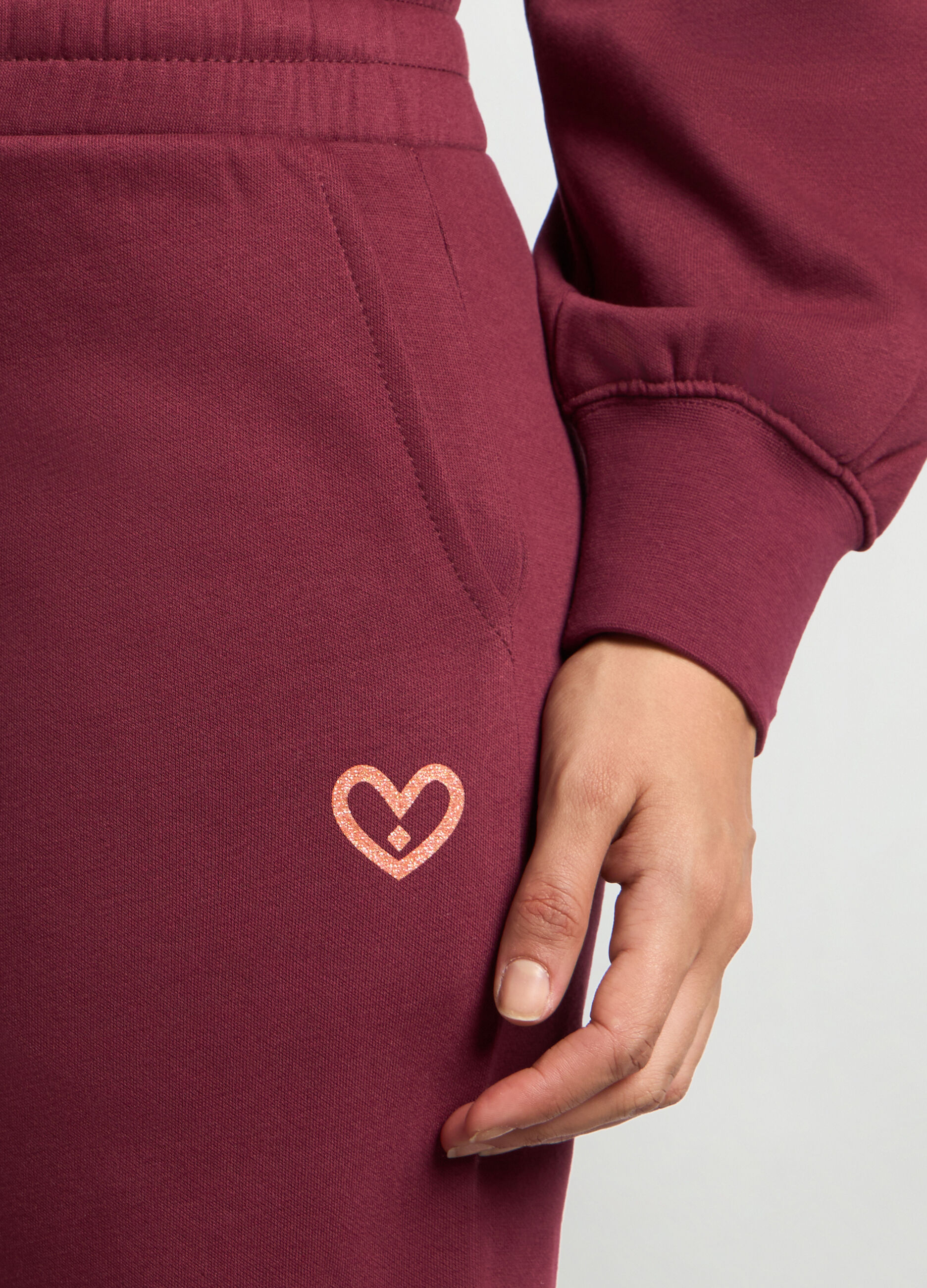 Jogger in cotone fleece stretch fitness donna_2