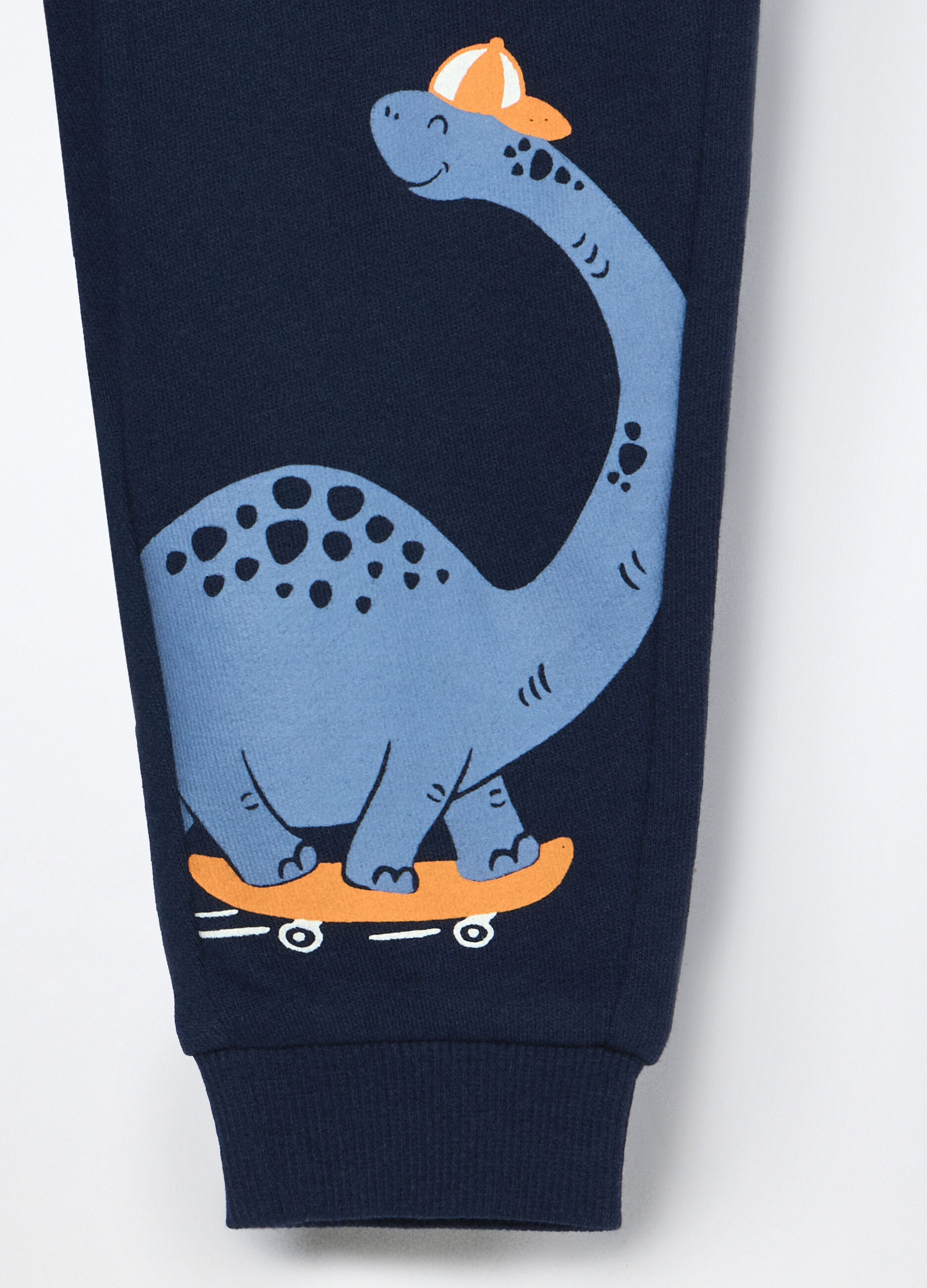 Jogger in french terry di puro cotone neonato_2