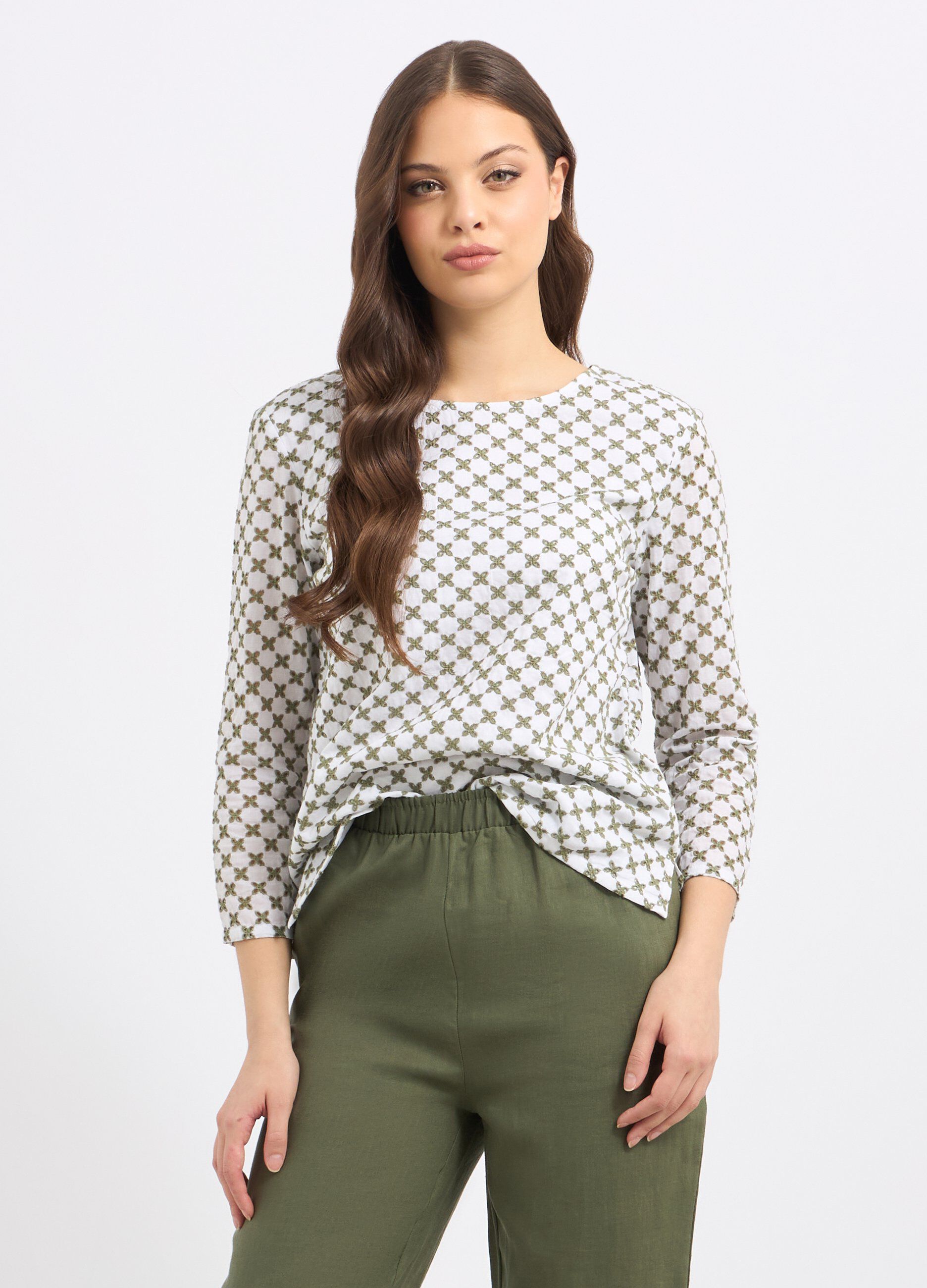 Blusa con ricamo donna_0