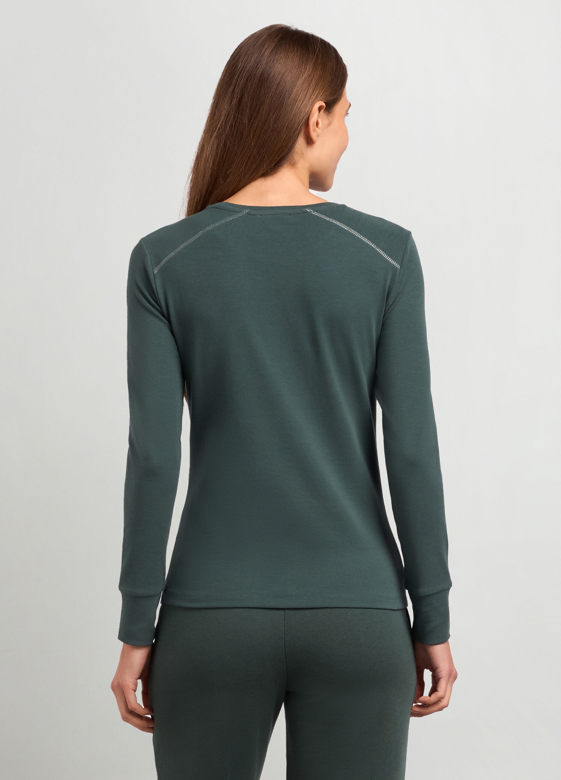 T-shirt in cotone stretch donna_1