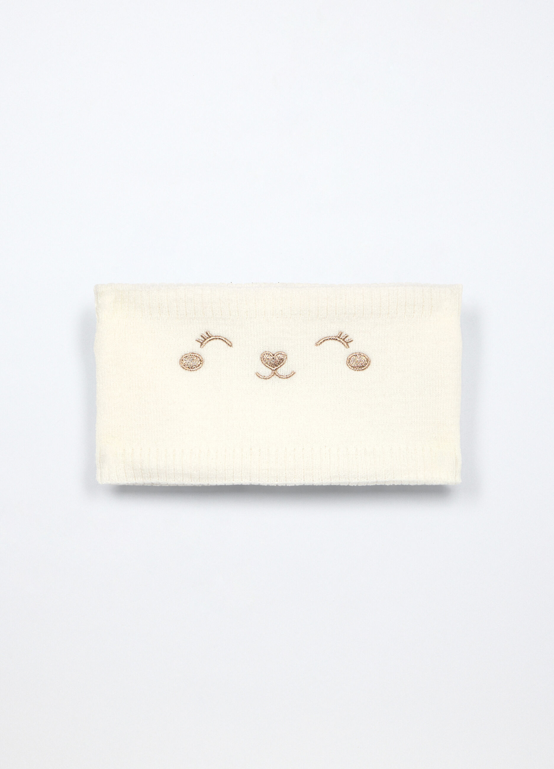 Scaldacollo tricot con ricami neonata_0