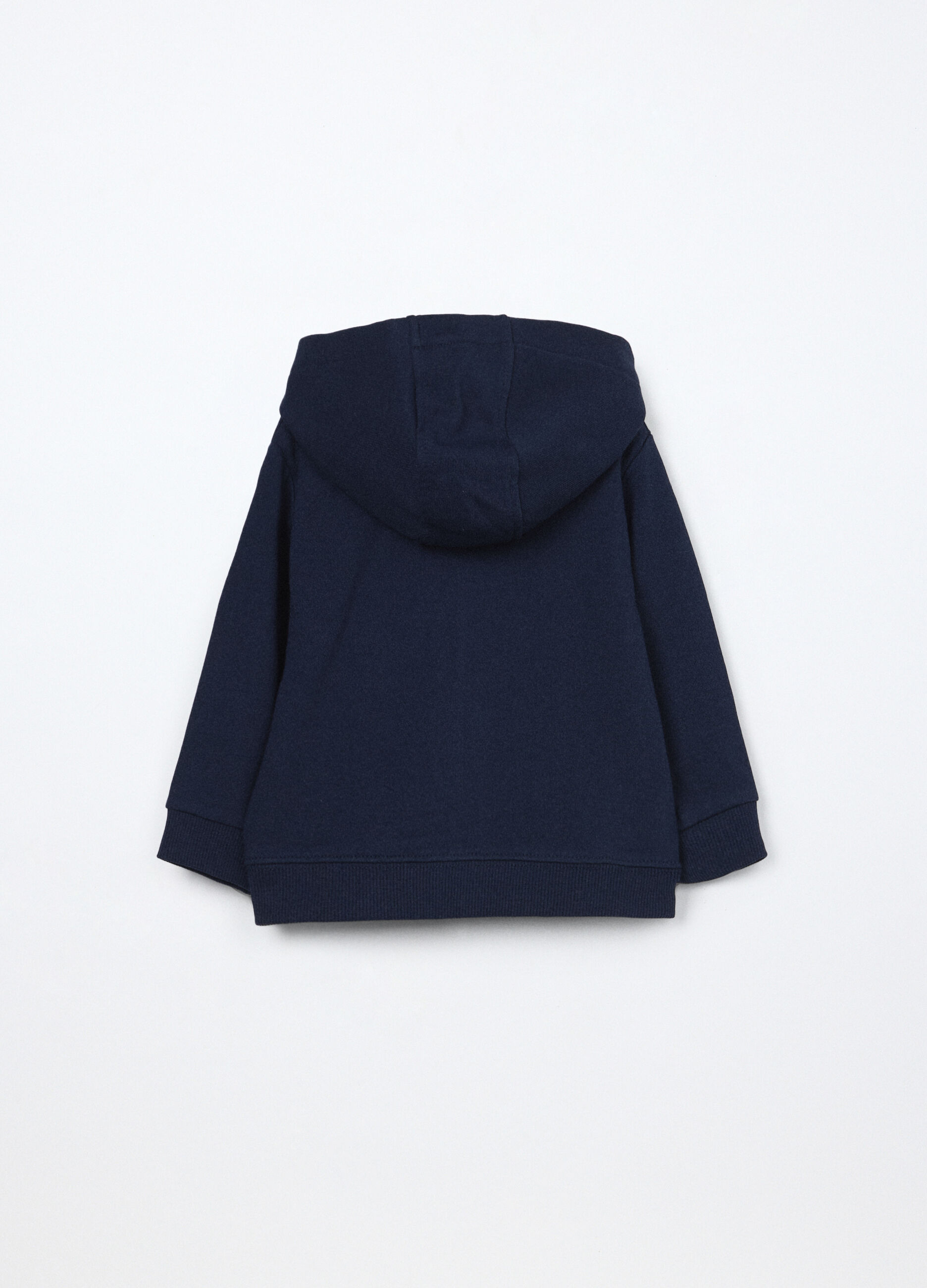 Felpa con cappuccio in french terry di puro cotone neonato_1