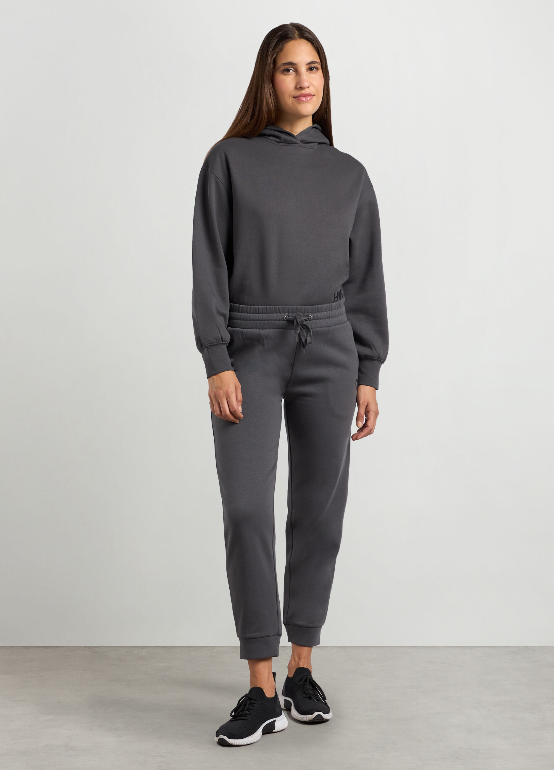 Jogger in cotone fleece stretch fitness donna_0