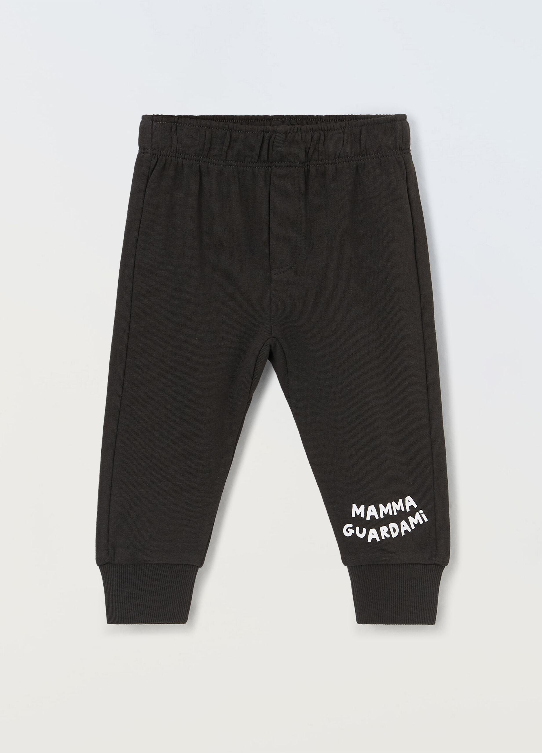 Joggers in french terry di puro cotone neonato_0