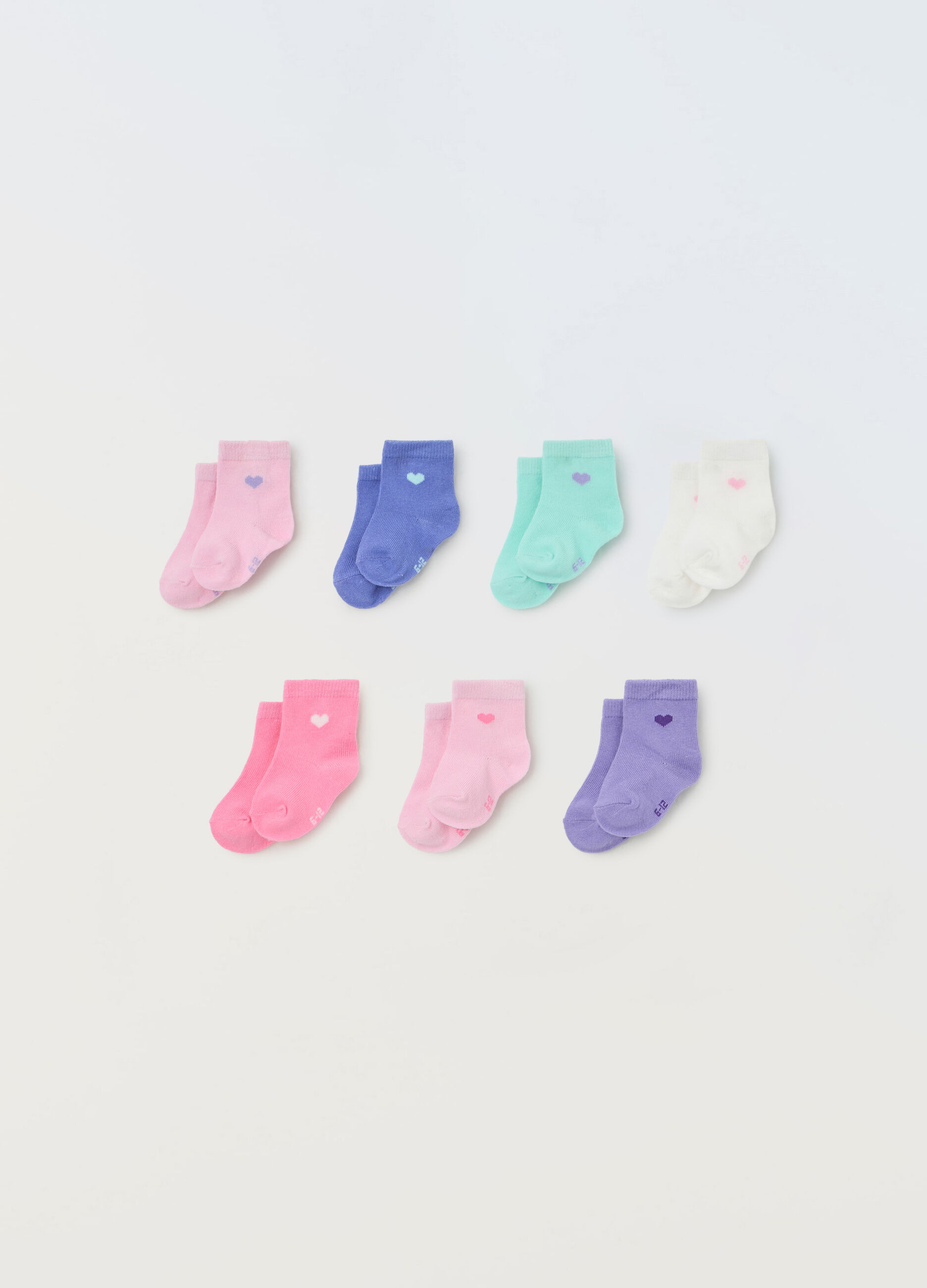 Pack 7 calzini in cotone stretch neonata_0