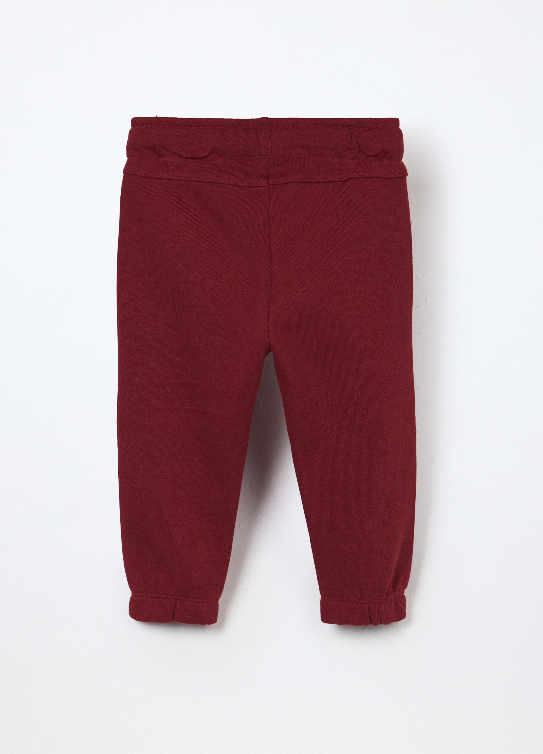 Jogger in french terry di puro cotone neonato_1