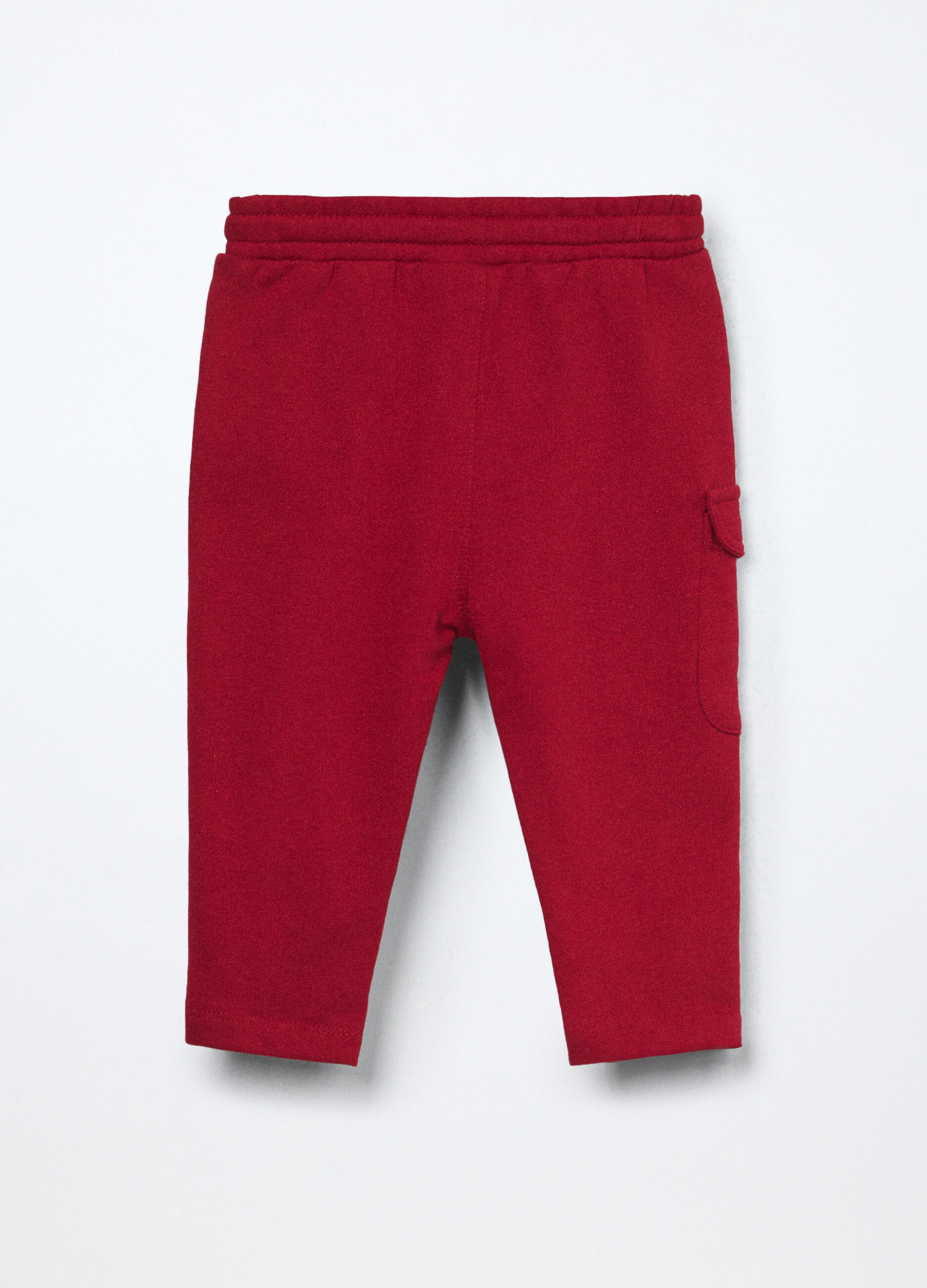 Jogger cargo in french terry di puro cotone neonato_1