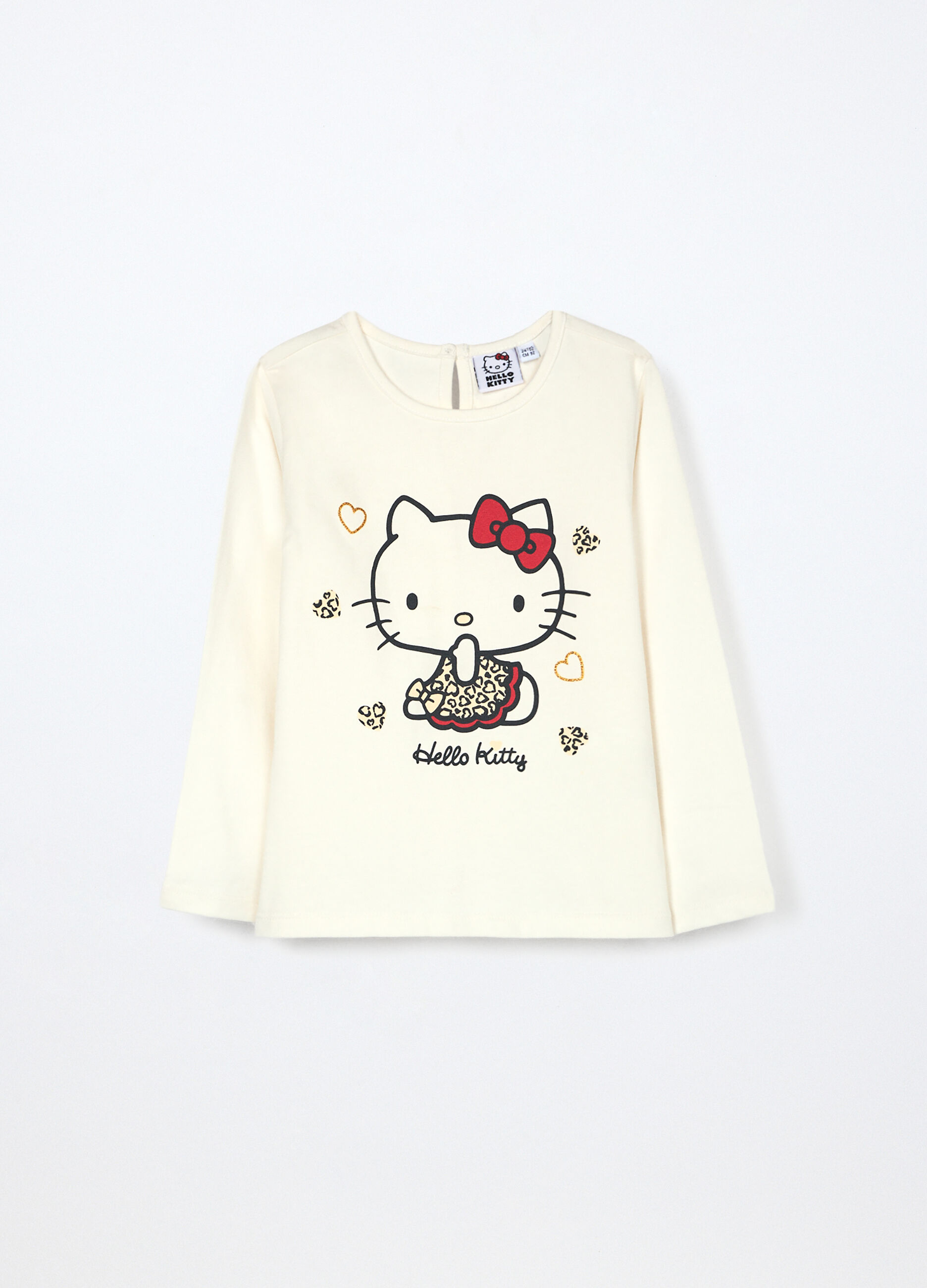 T-shirt Hello Kitty in jersey di cotone stretch neonata_0