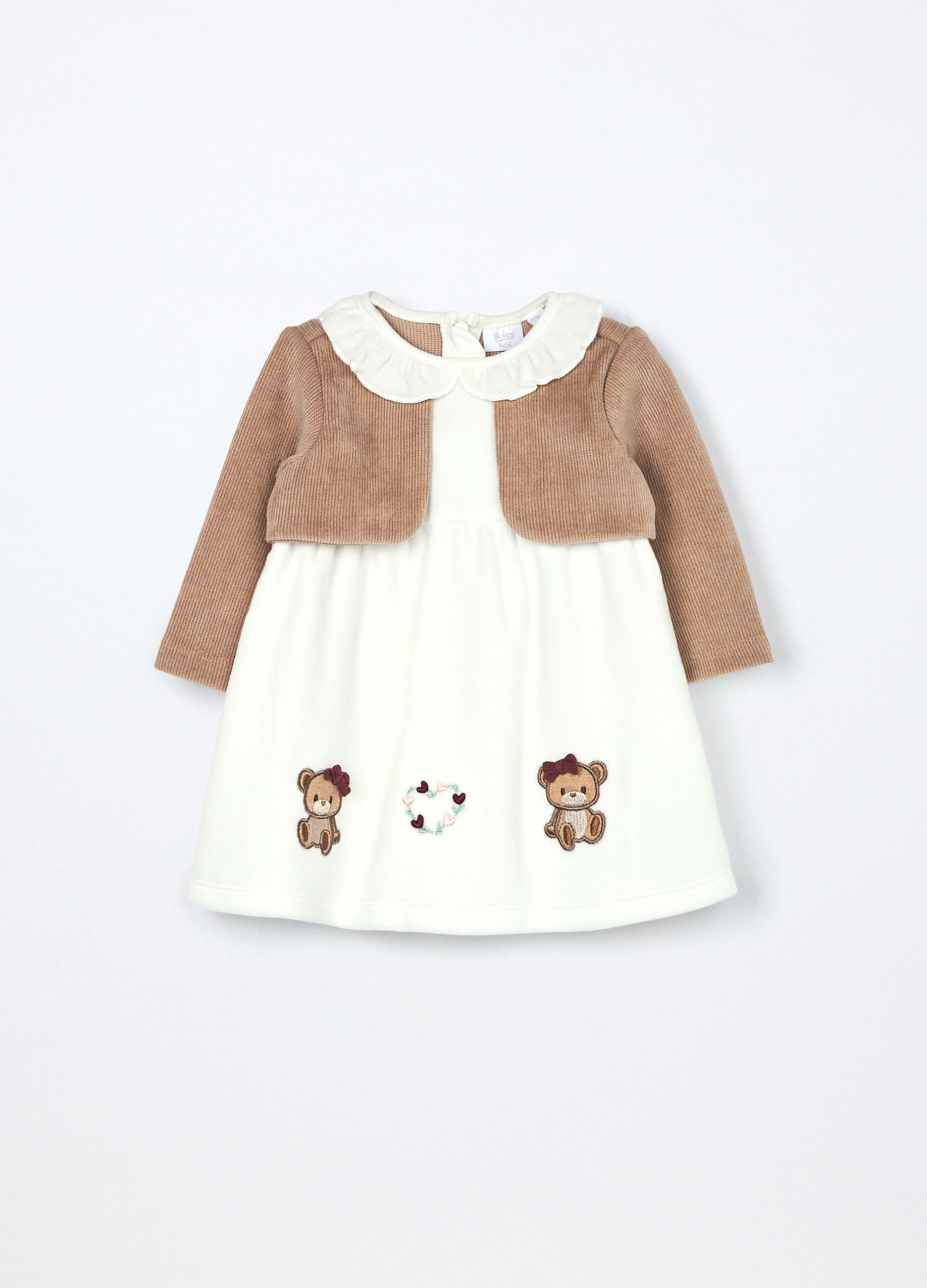 Vestito velour misto cotone neonata_0