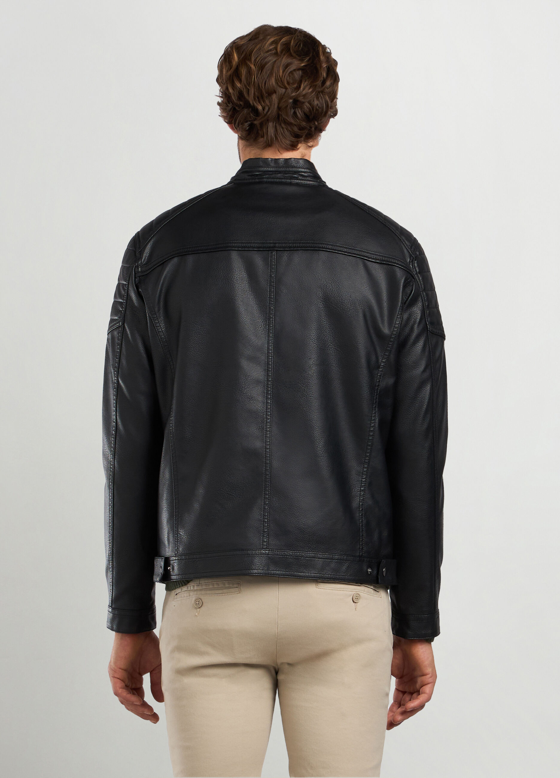 Giacca biker in ECOpelle uomo_1