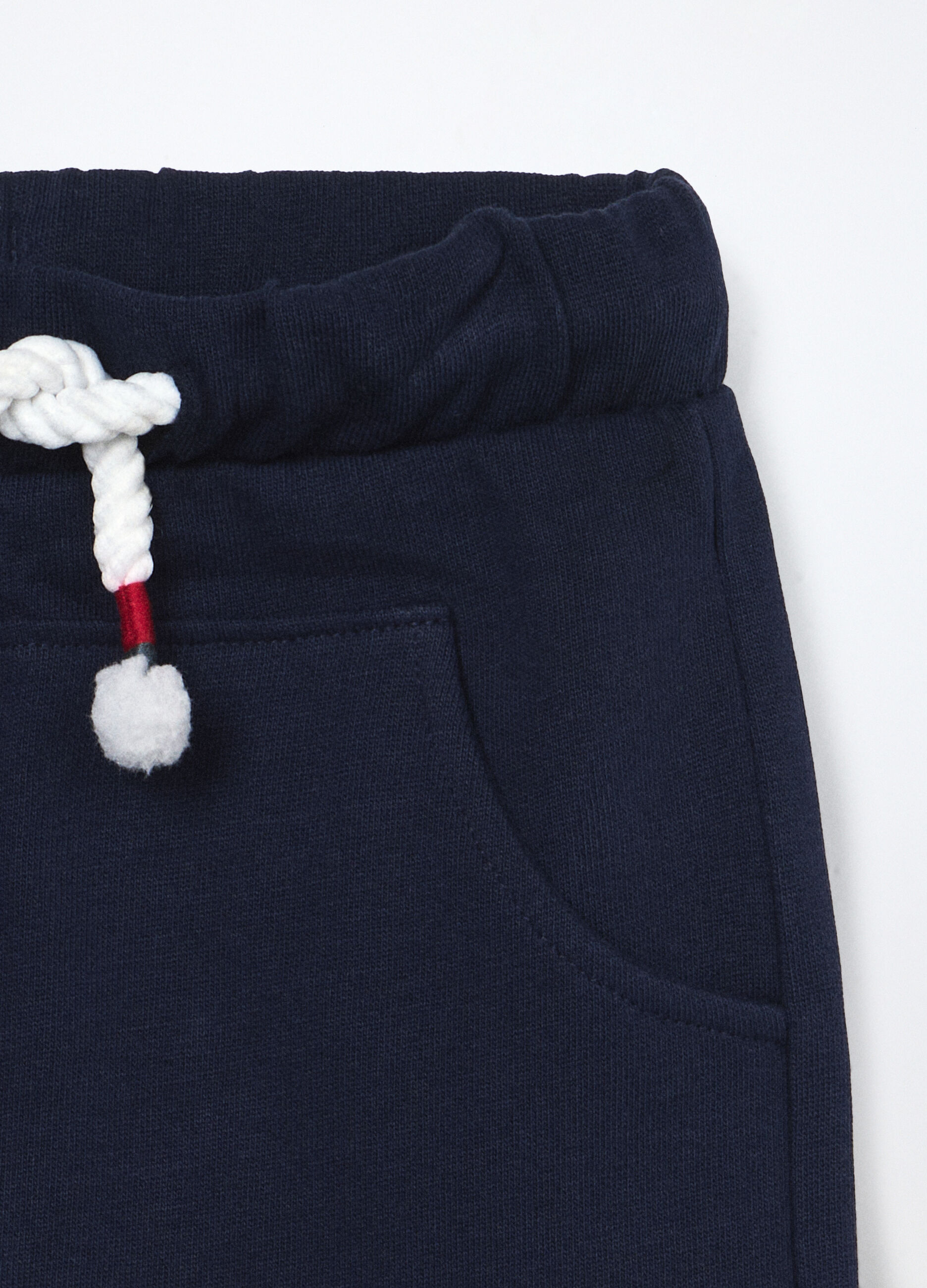 Pantaloni in french terry di puro cotone neonato_2