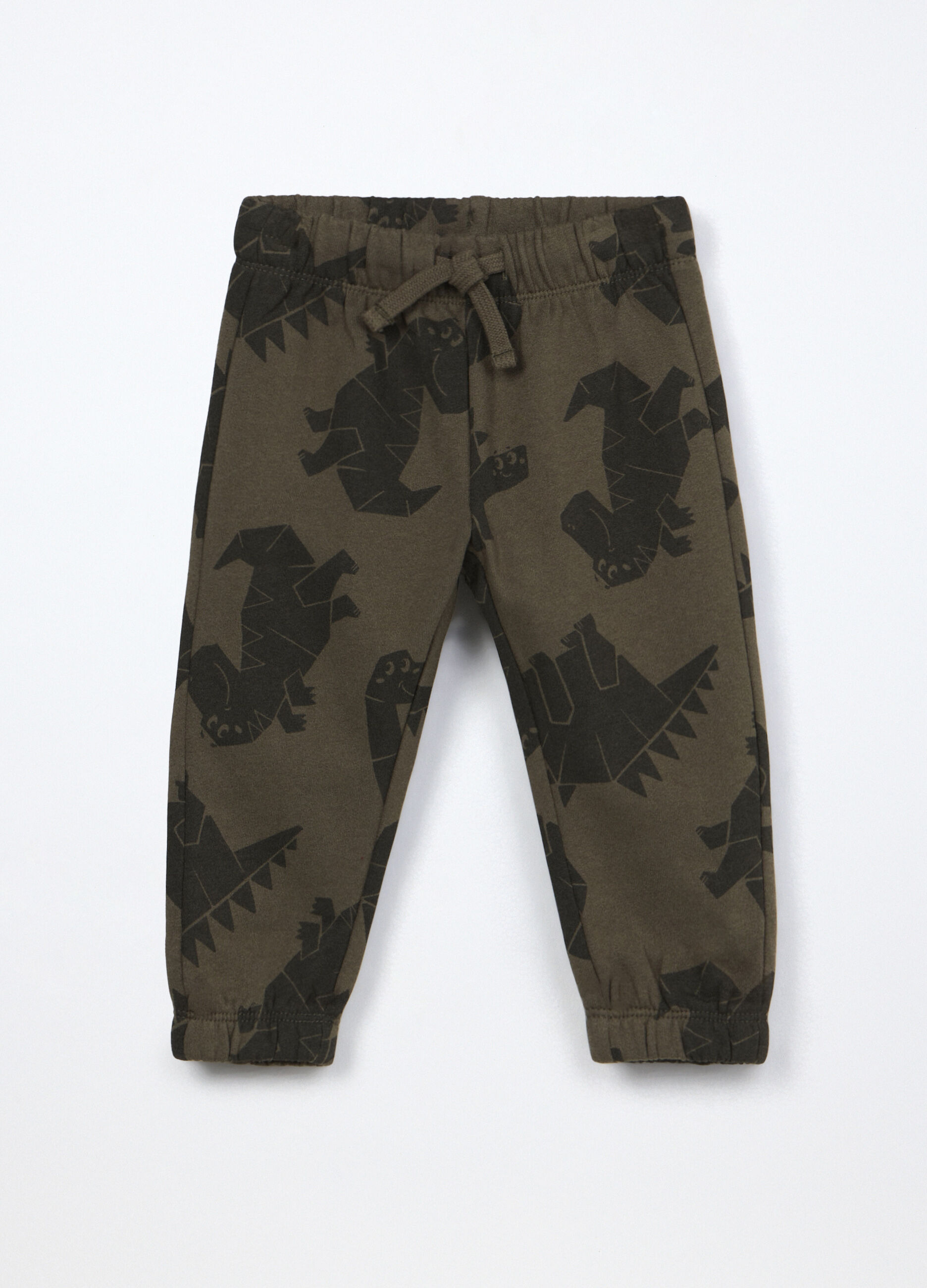 Jogger in puro cotone fleece neonato_0